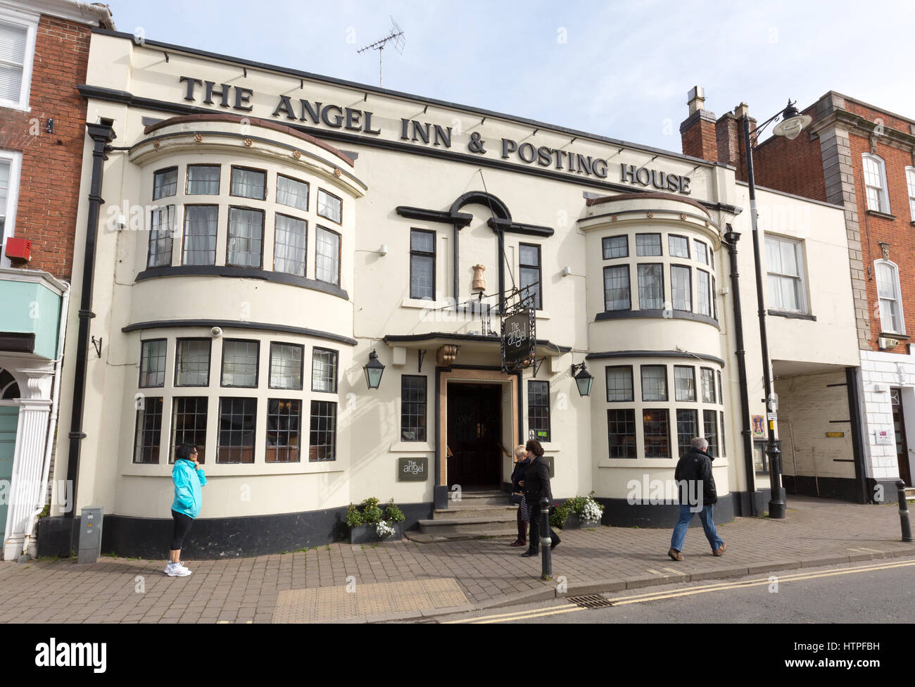 Die Angel Inn & Buchung Haus AKA Angel Hotel, High Street, Bilovec Worcestershire England UK Stockfoto