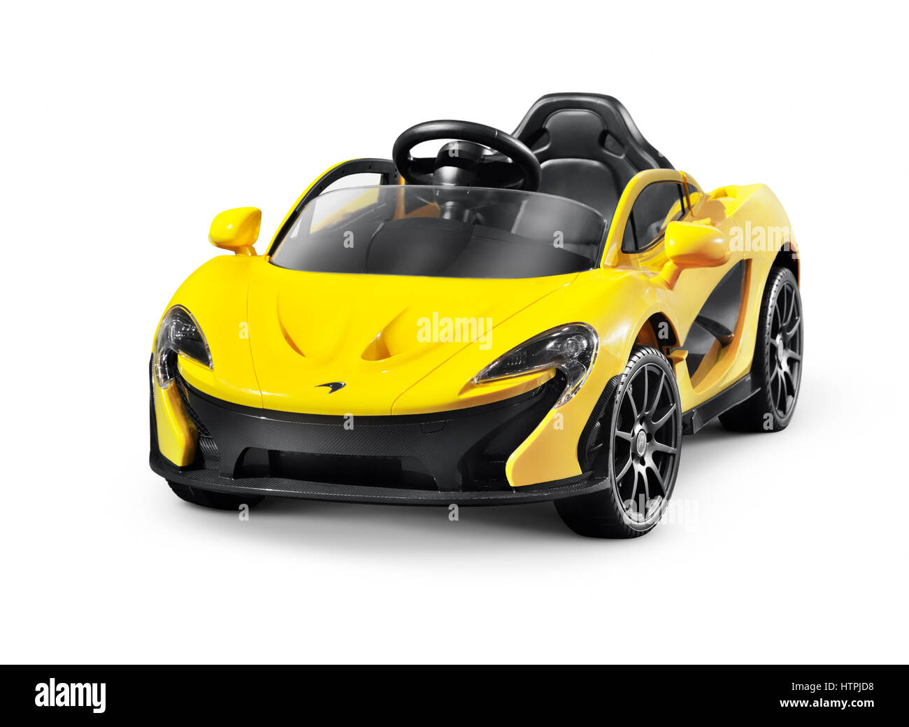 Wenig McLaren P1TM Elektroauto für Kinder-Batterie betrieben Spielzeug Supersportwagen isoliert auf weißem Hintergrund mit Beschneidungspfad Stockfoto