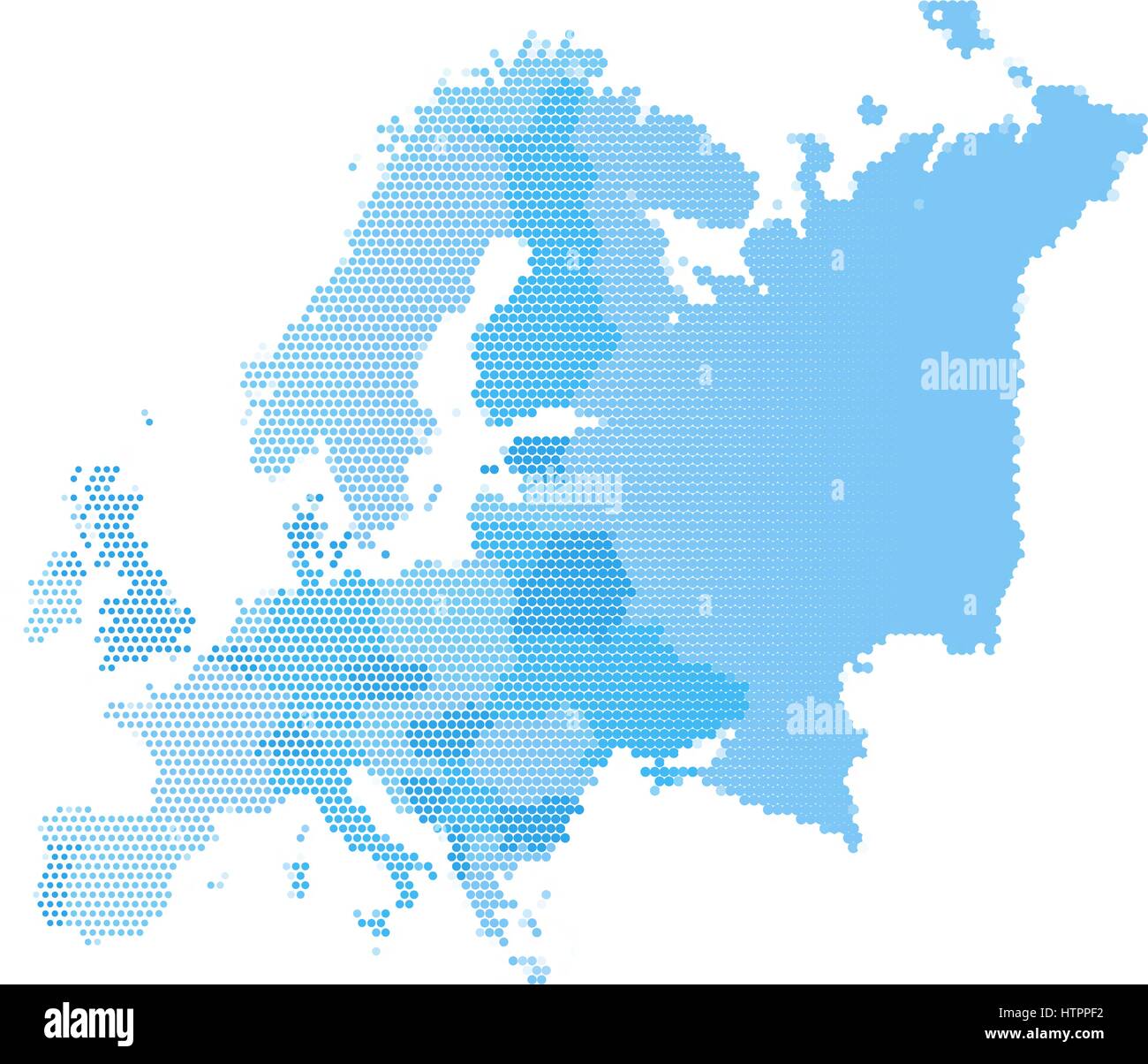 Karte von Europa, Vektor-illustration Stock Vektor