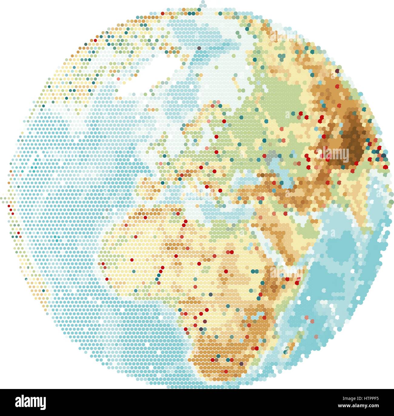 Karte von Europa und Afrika, Vektor-illustration Stock Vektor
