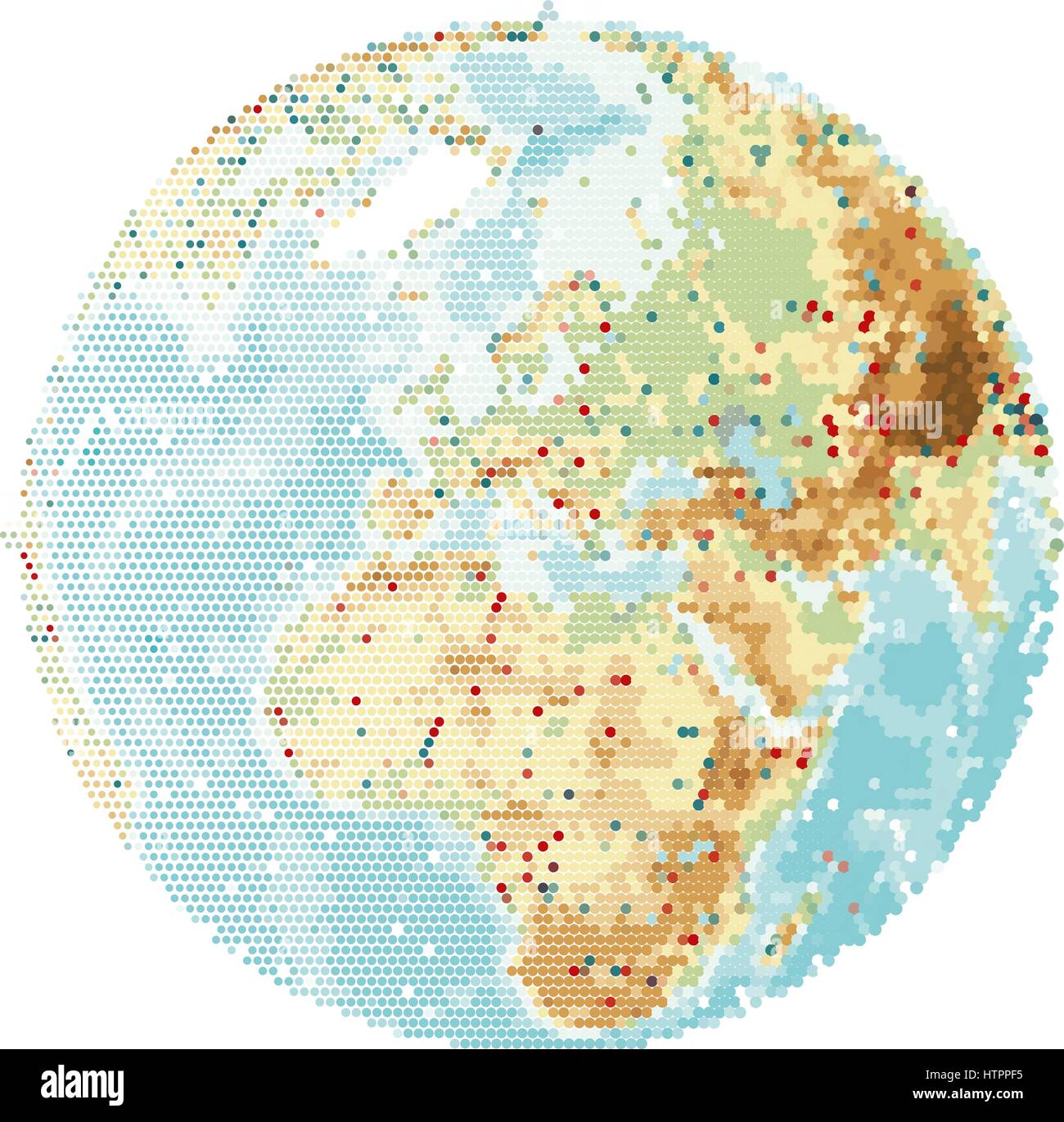 Karte von Europa und Afrika, Vektorillustration Alamy