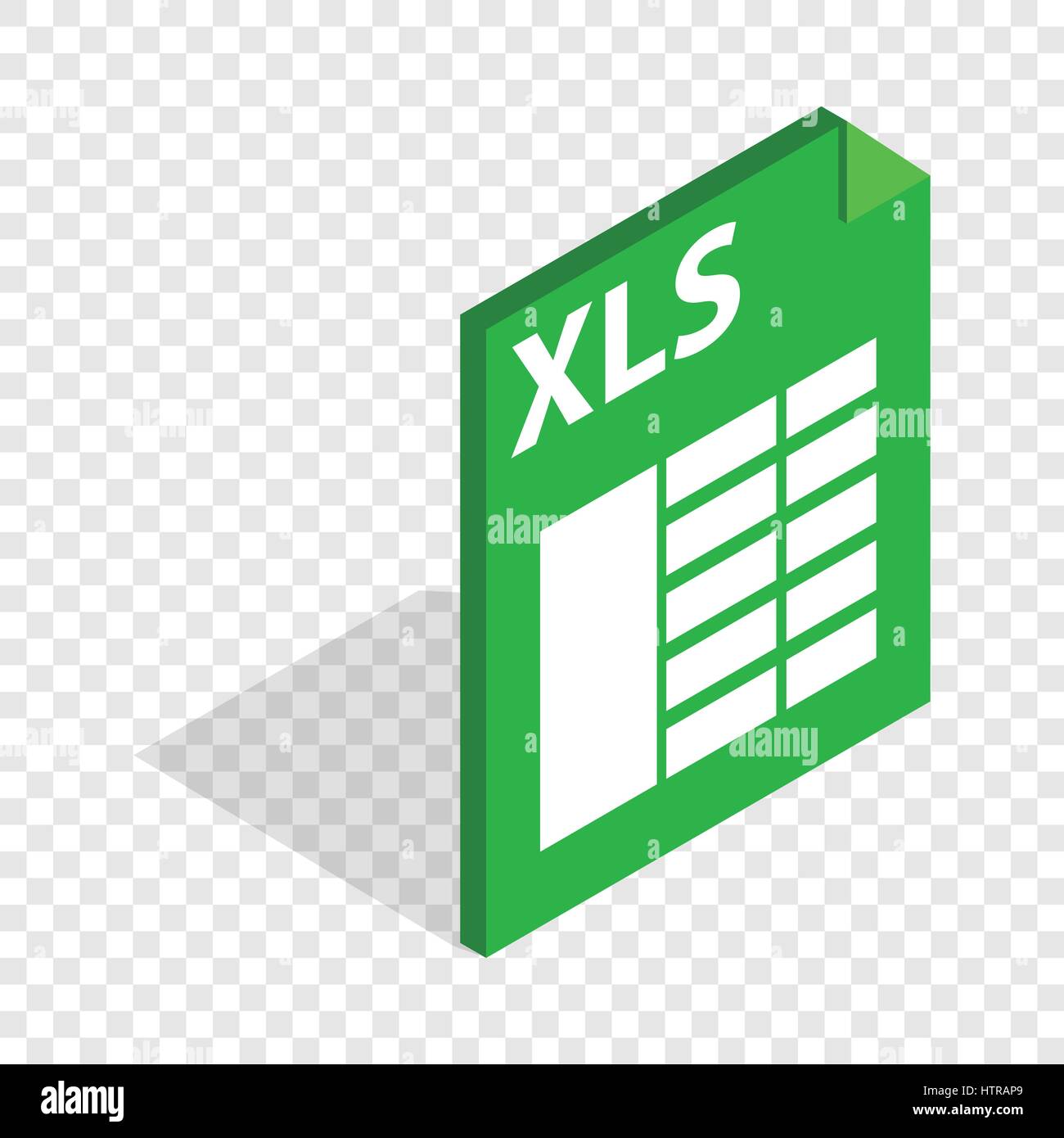 Datei-Format Xls isometrische Symbol Stock Vektor