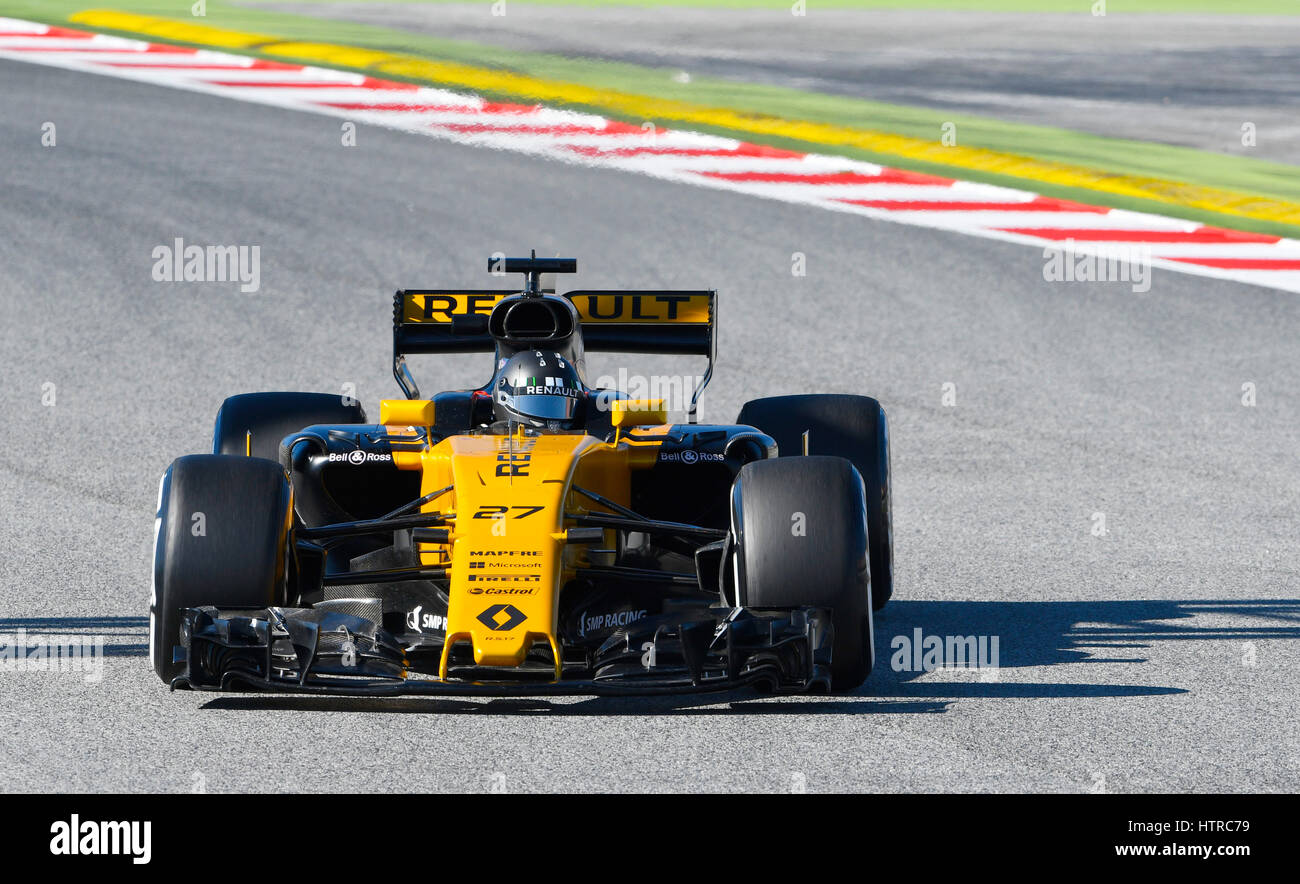 Circuit de Catalunya, Barcelona in der Nähe von Barcelona, Spanien, 27.2. - 2.3.2017, Formel eine Testtagen---Nico HŸlkenberg (Hülkenberg), Renault R.S.17 Stockfoto