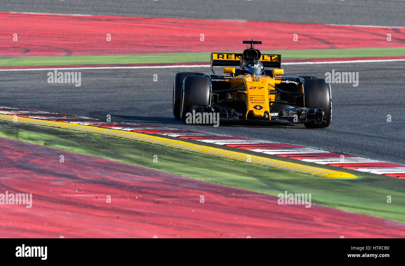 Circuit de Catalunya, Barcelona in der Nähe von Barcelona, Spanien, 27.2. - 2.3.2017, Formel eine Testtagen---Nico HŸlkenberg (Hülkenberg), Renault R.S.17 Stockfoto
