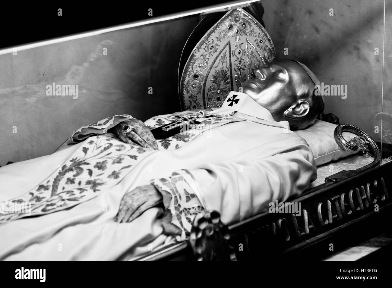 Kardinal Ferrari Dom Mailand Italien - schwarz / weiß Foto Stockfoto