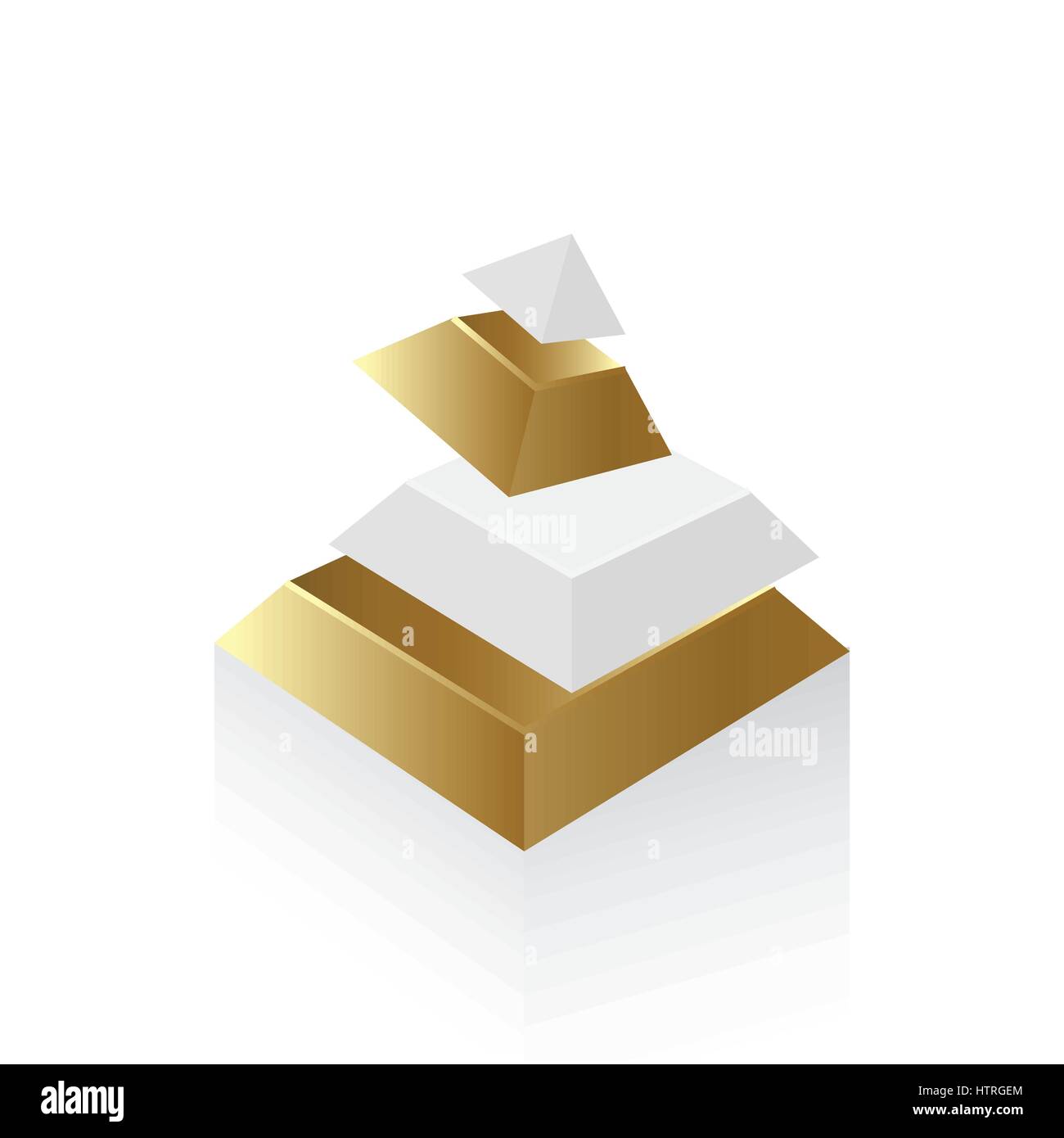 Pyramide-Transformation Gold Stil Stock Vektor