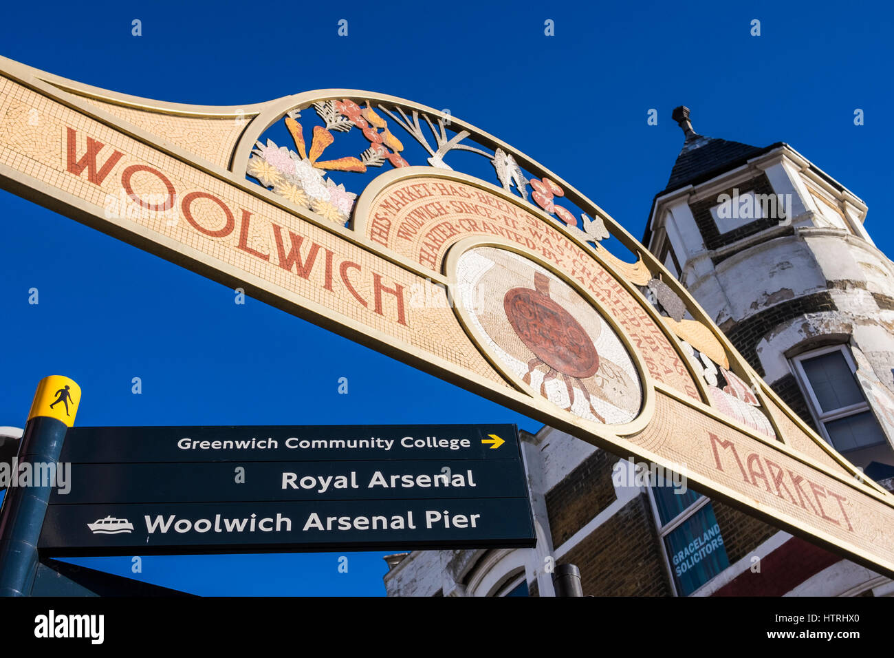Woolwich Markt, Woolwich, London, England, Vereinigtes Königreich Stockfoto