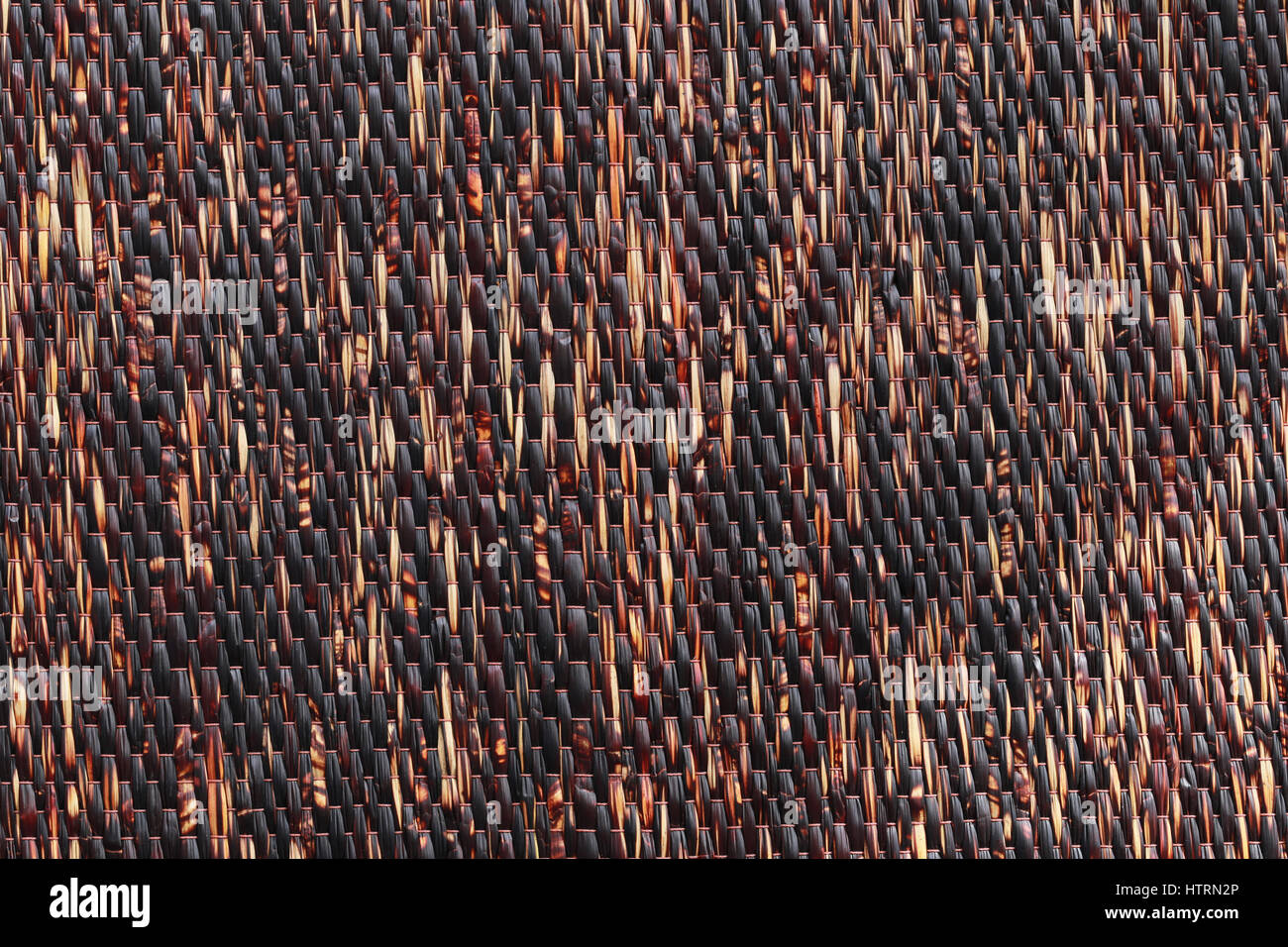 Schwarz und braun Textur des traditionellen Thai Matte für die Design-Hintergrund. Stockfoto