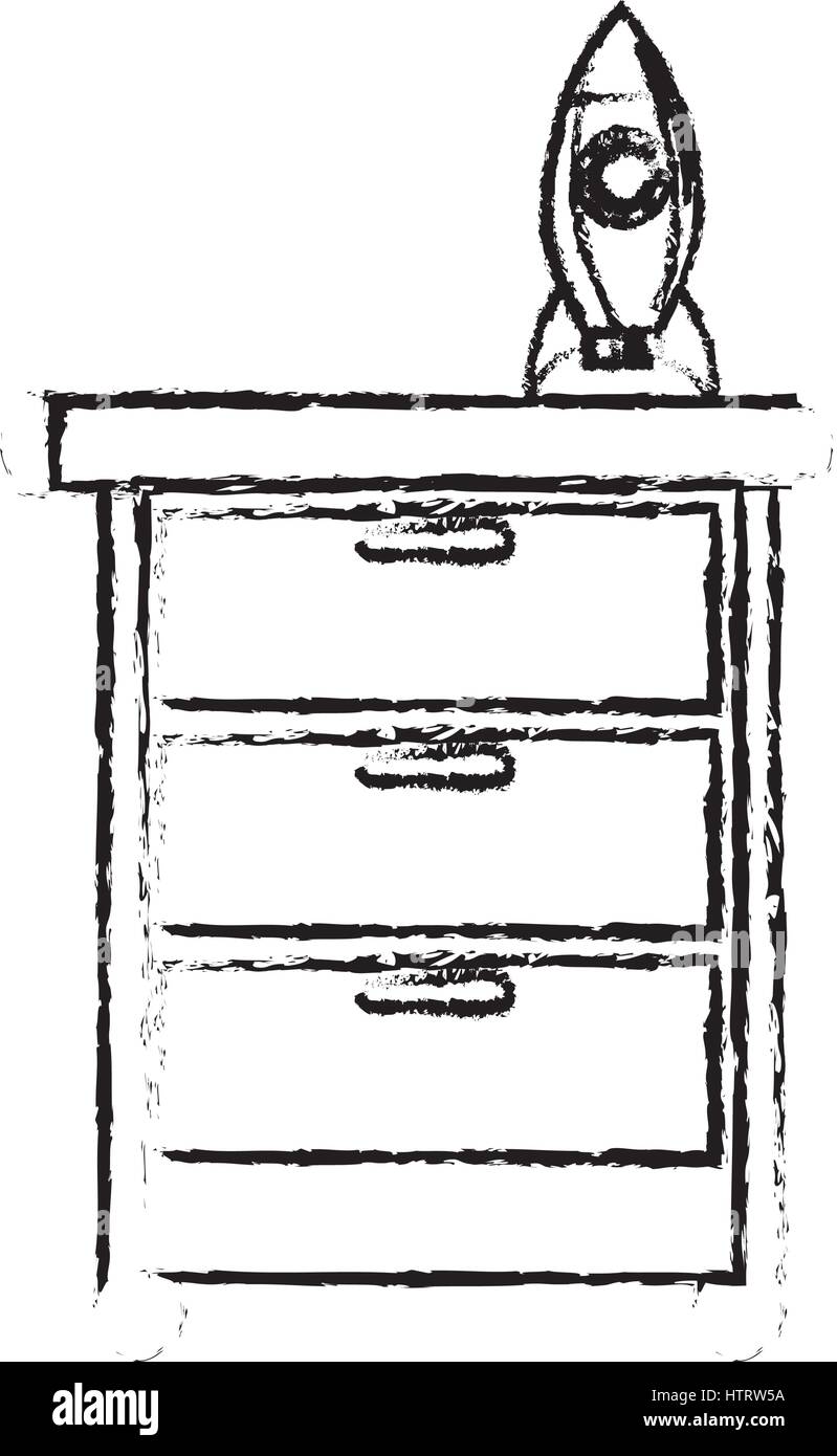 Spielzeug auf Kommode Stock Vektor