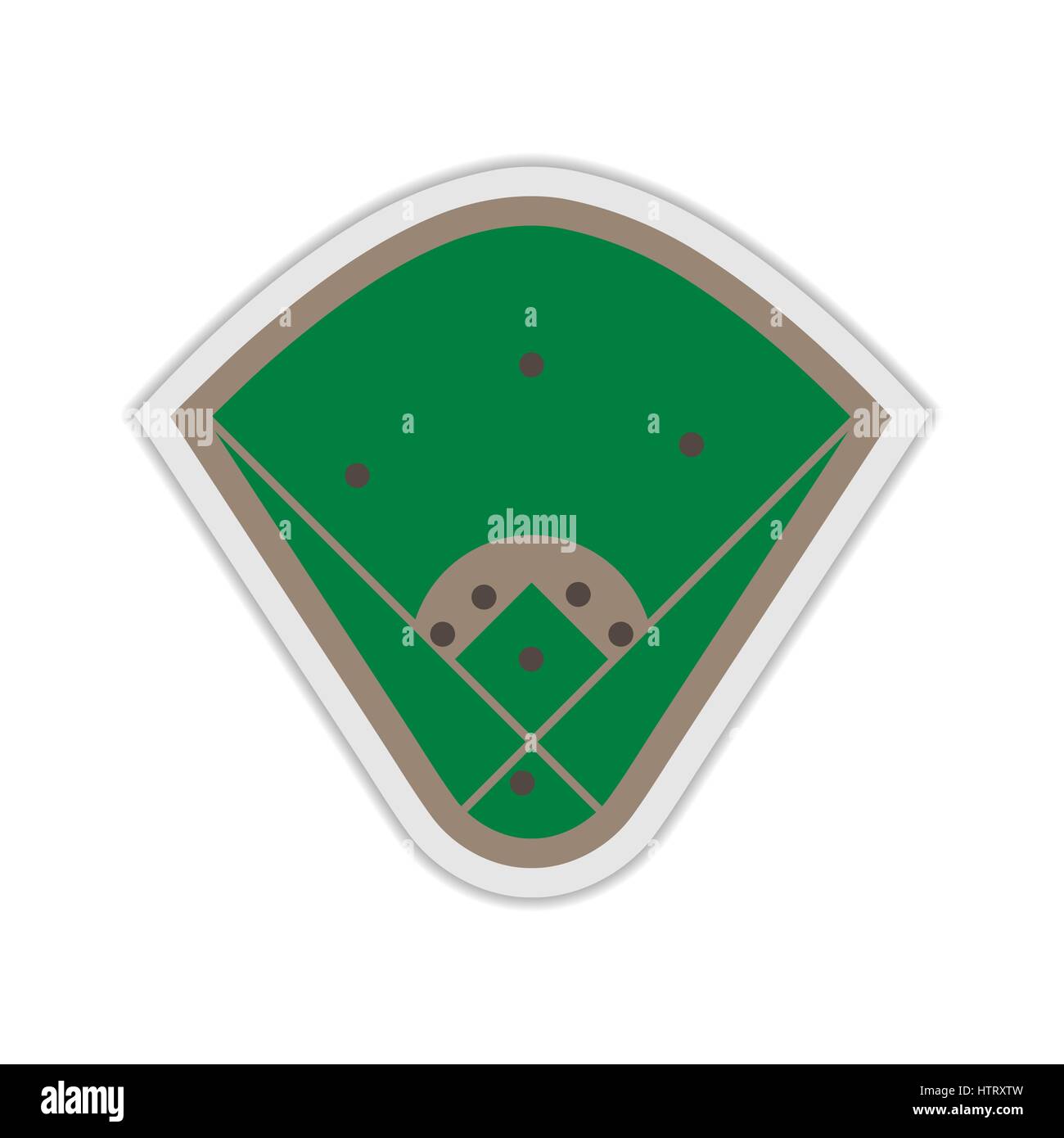 Ein Feld mit Markup, Vektor-Illustration Baseball zu spielen. Stock Vektor
