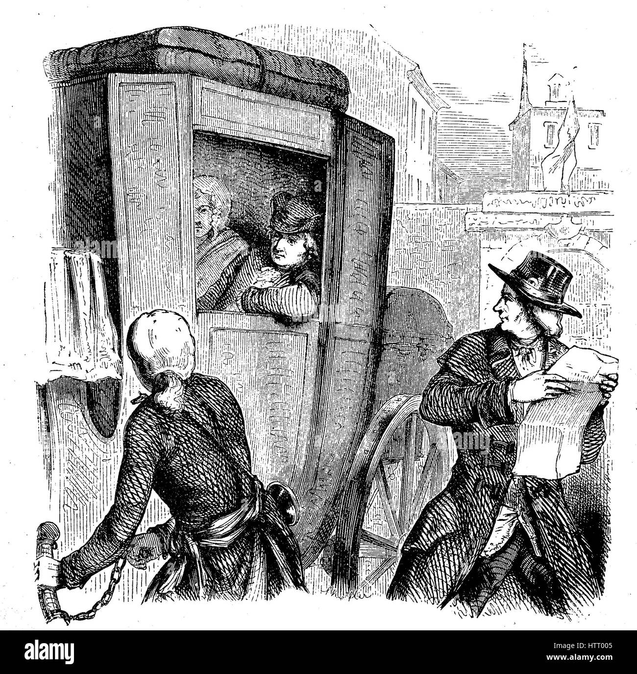 Louis XVI, wurde 23. August 1754 - 21. Januar 1793, Louis-Auguste, geboren auch bekannt als Louis Capet während der französischen Revolution, die Entdeckung der Flucht, Reproduktion von einem Holzschnitt aus dem Jahr 1880, digital verbessert Stockfoto