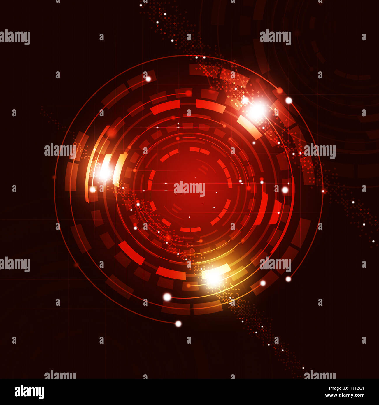 abstrakt Kreis Business Konzept Technologie roten Hintergrund Stockfoto