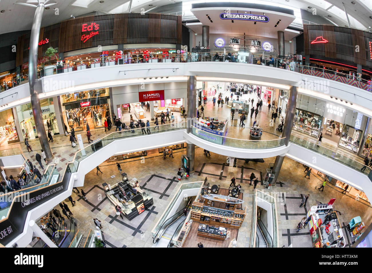 WestQuay Shopping Centre in Southampton Stockfoto