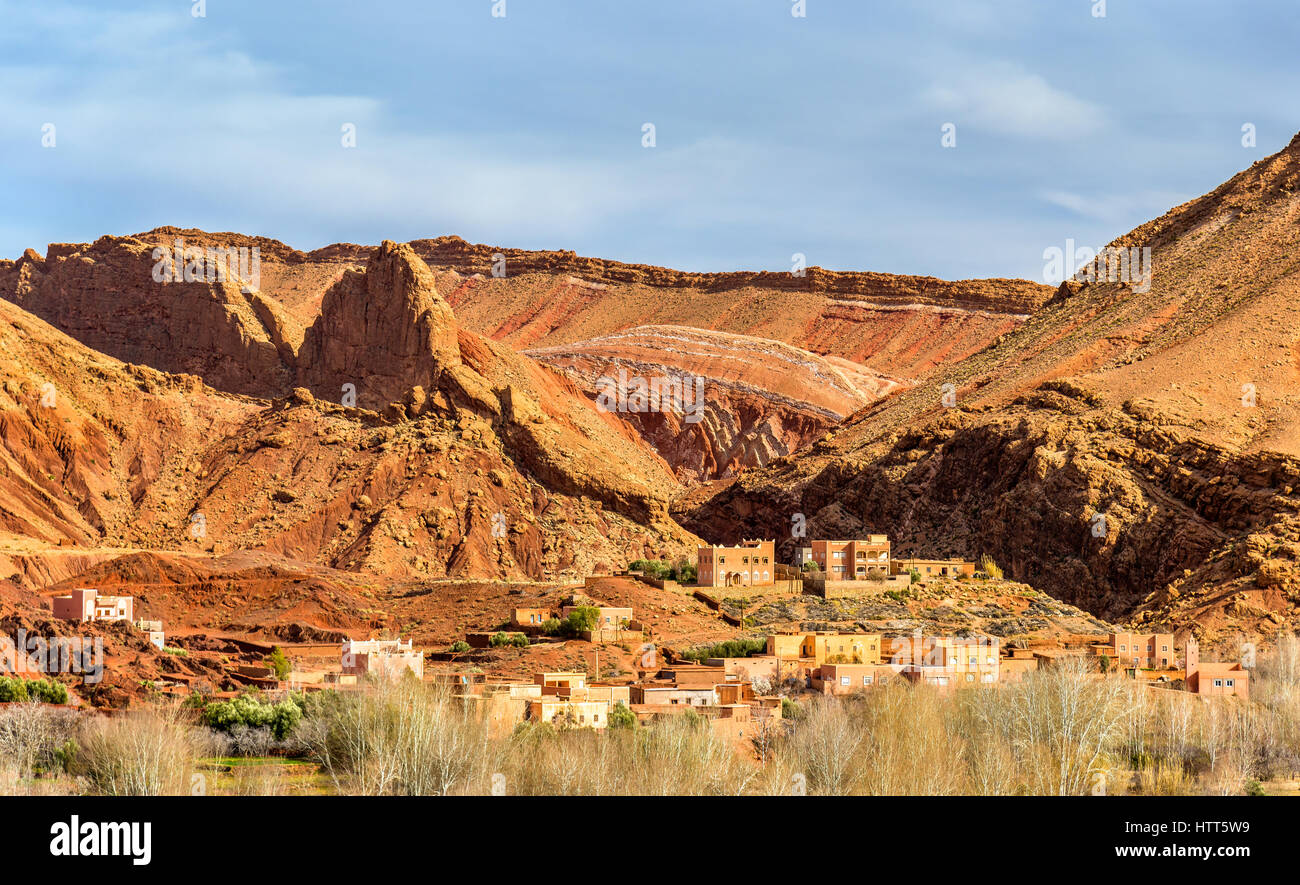 Landschaft des Dades Tal im hohen Atlasgebirge, Marokko Stockfoto