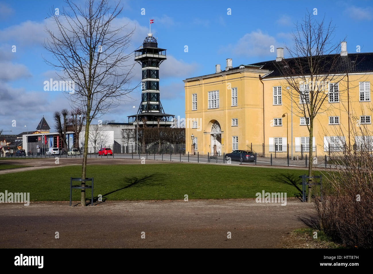 Zoo-Turm und Slot Frederiksberg, Kopenhagen, Dänemark Stockfoto