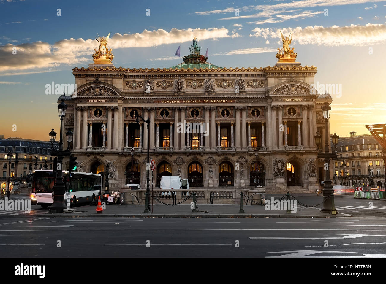Paris Grand Opera in den Morgen, Frankreich Stockfoto