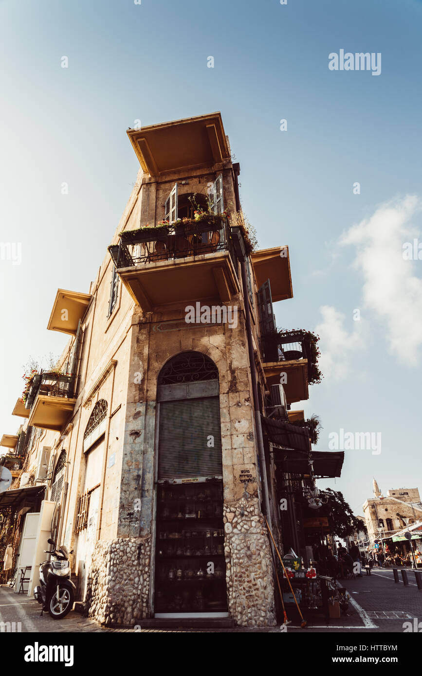 Mehrfamilienhaus in Jaffa, Tel Aviv-Yafo, Israel Stockfoto