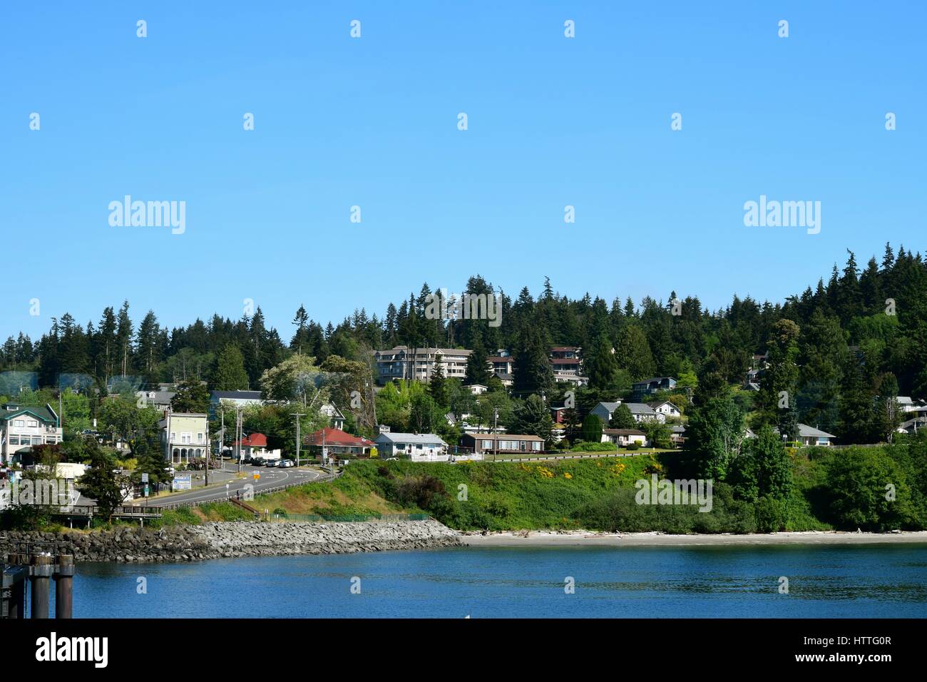 Kleine Stadt von Kingston / befindet sich im Staat Washington und einen großen Fährhafen mit Edmonds verknüpfen. Früher benannte Appletree Cove Stockfoto