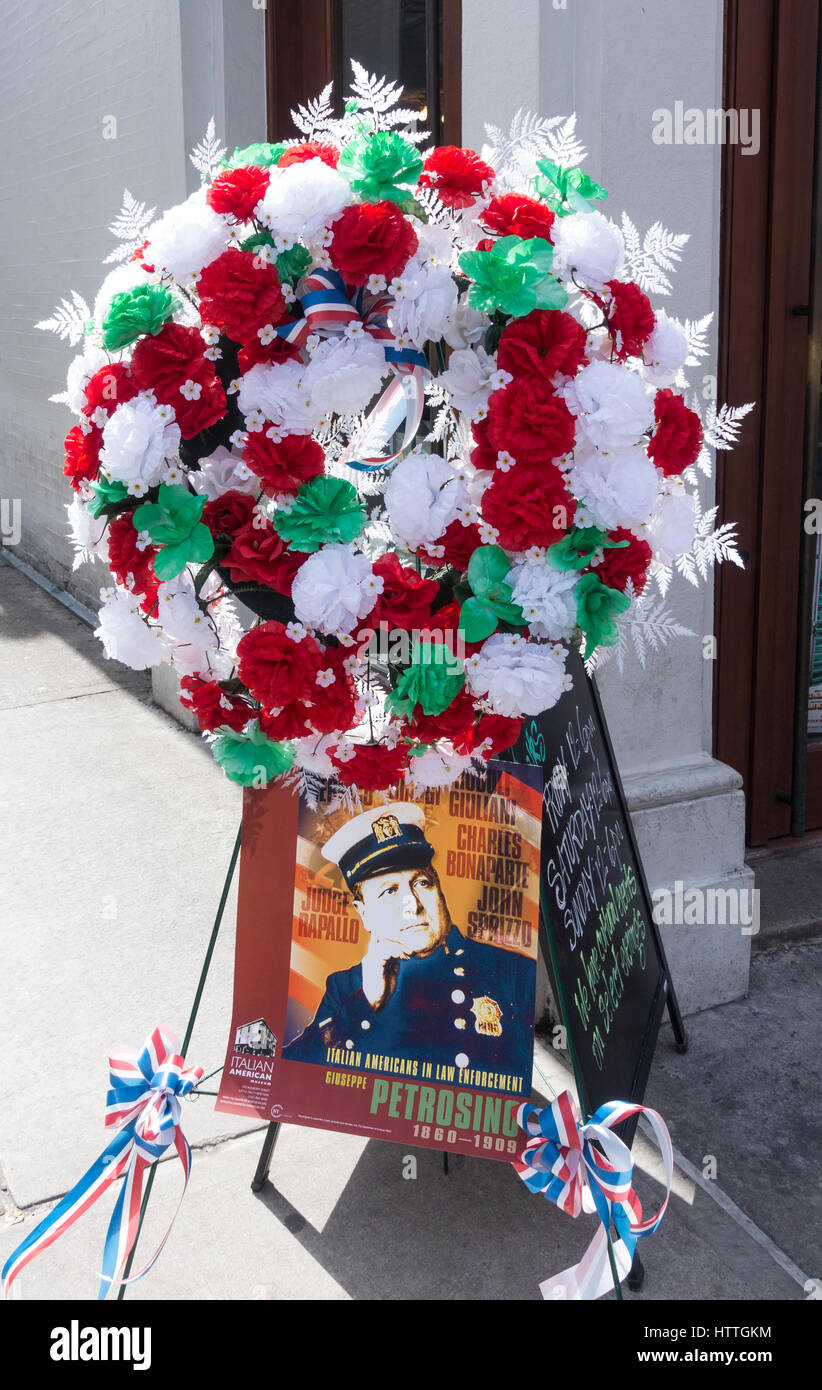 Lieutenant Joseph Petrosino des NYPD, New York Held getötet durch die schwarze Hand in Sizilien Stockfoto