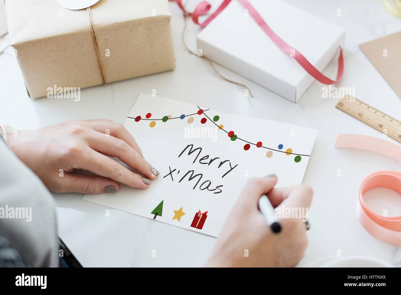 Christmas Celebration Party Xmas Konzept Stockfoto