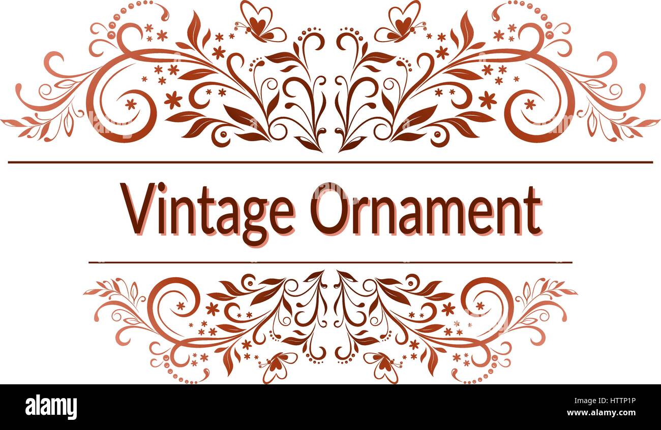 Vintage Floral kalligraphische Verzierung Stock Vektor