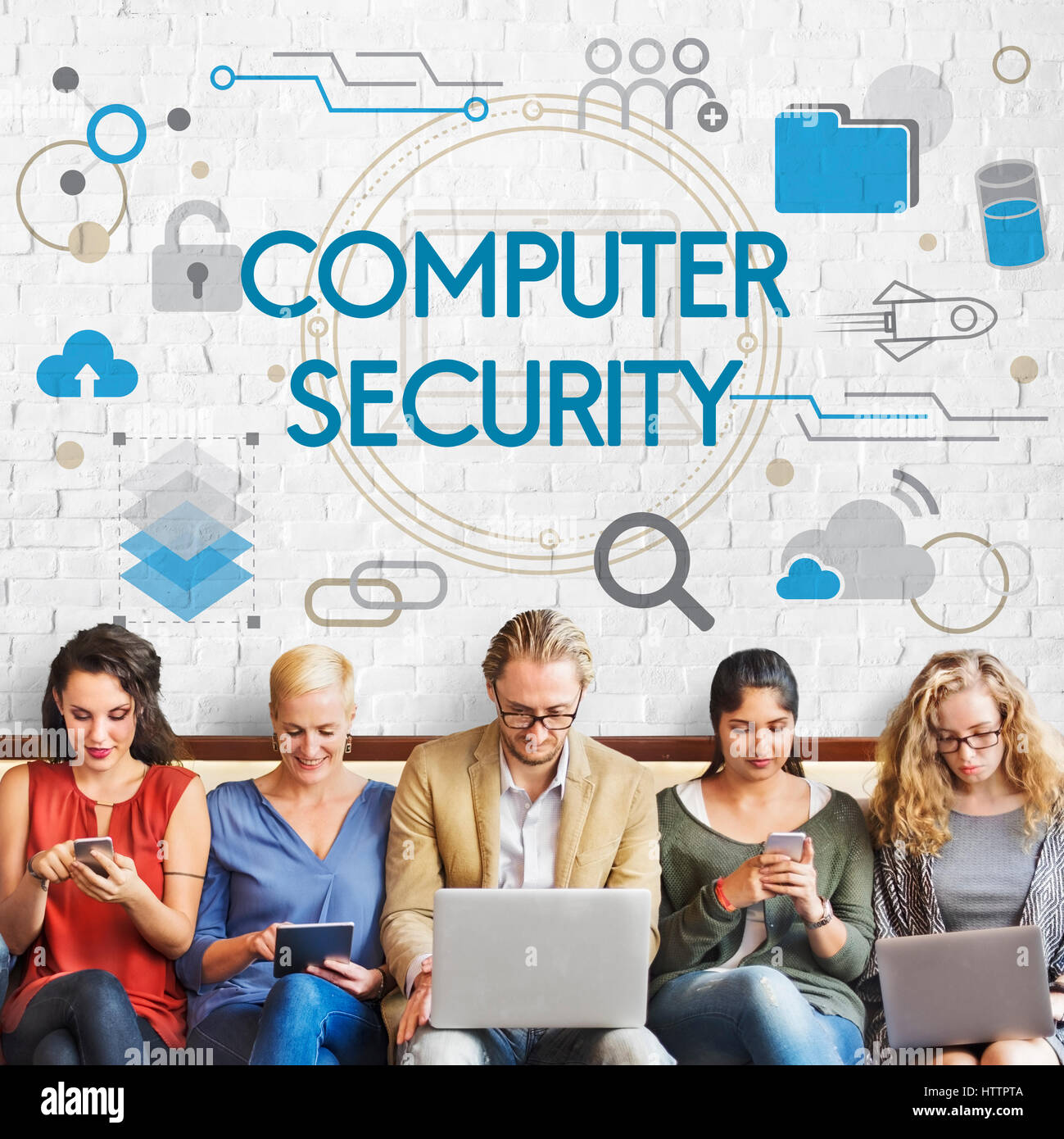 Computer-Sicherheit-Erfindung-Verbindung Stockfoto
