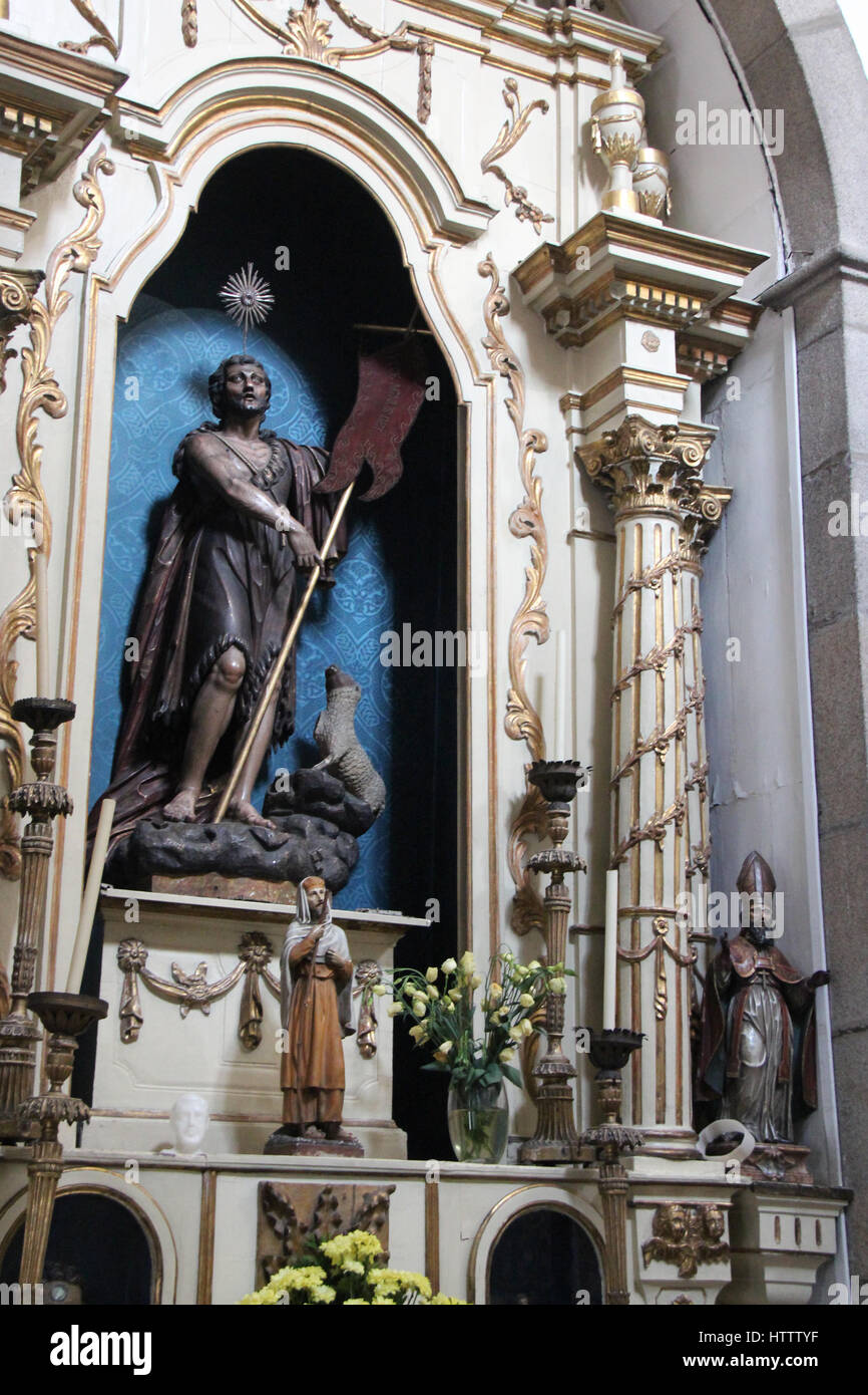 Altarbild in der Kapelle Almas de Santa Catarina in porto (Portugal) Stockfoto