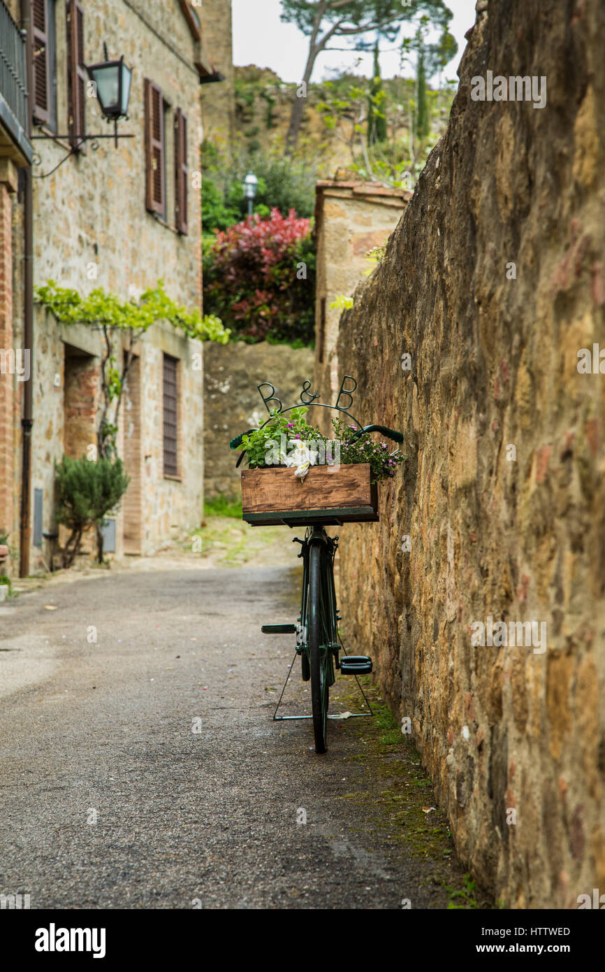 Die Stadt Pienza, Orcia-Tals, Siena Bezirk, Toskana, Italien Stockfoto