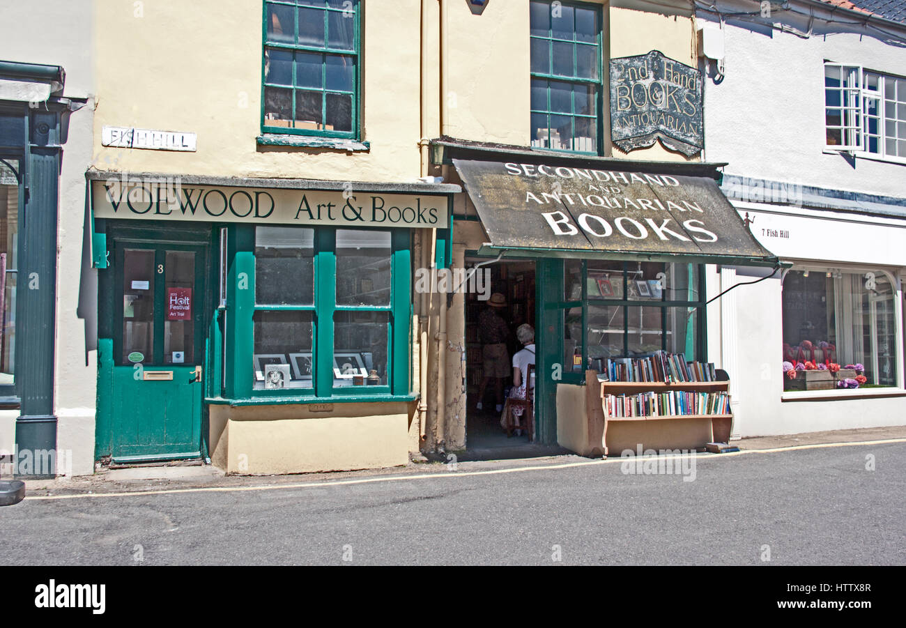 Holt Buch Geschäfte Norfolk East Anglia Vereinigtes Königreich Großbritannien Europa Stockfoto