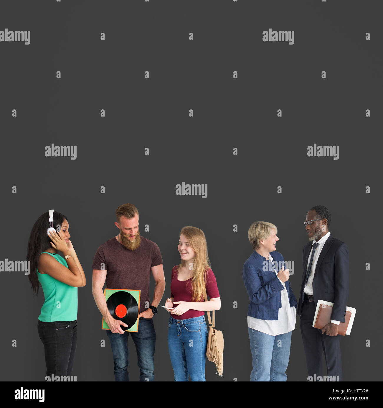 Anderen Lebensstil People Kopfhörer Vinyl-Business Stockfoto