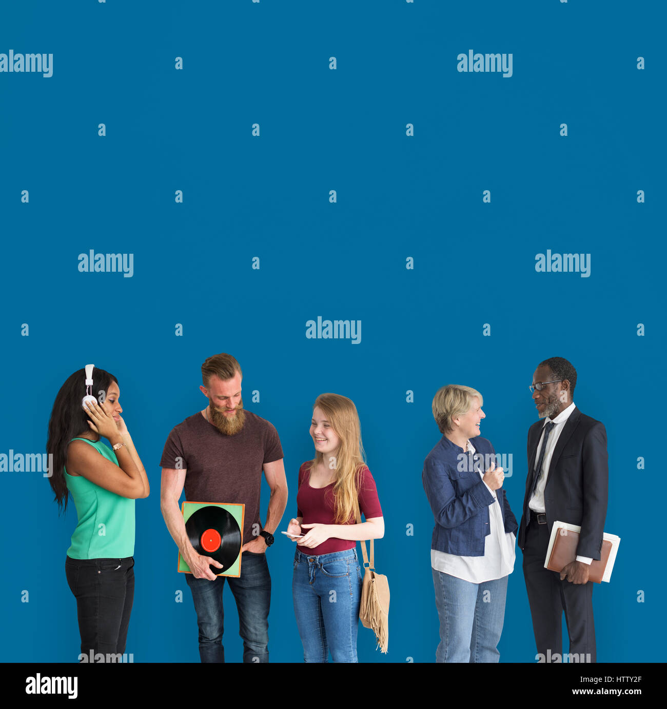 Anderen Lebensstil People Kopfhörer Vinyl-Business Stockfoto