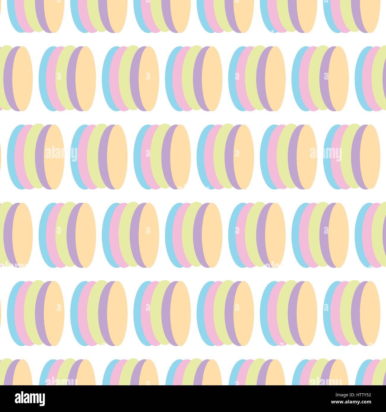 Bunte ovale Muster, Macaron Hintergrund / Textur Stock Vektor