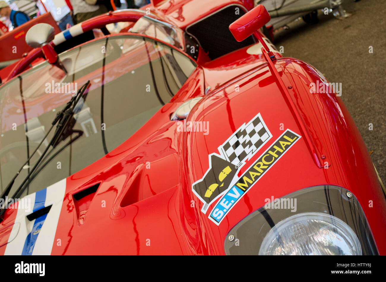 Details der Rennwagen auf dem Goodwood Festival of Speed hautnah Stockfoto