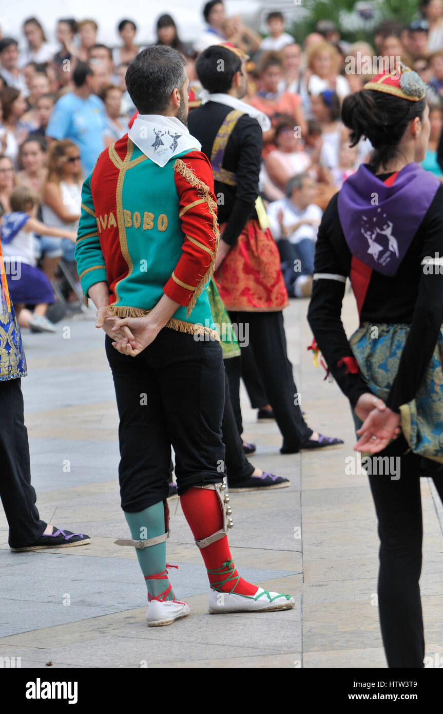 Tänzen. Bilbao-Festival. Spanien Stockfoto