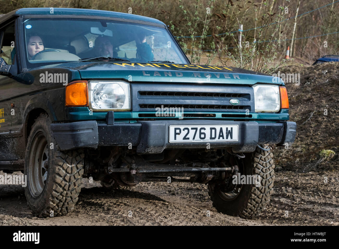 Fabelhafte UK Blogger besuchen Wye Valley und Wald von Dean Tourism Association Mitglieder am schießen DBC, Whitecliff 4 x 4 und Puzzlewood. Stockfoto