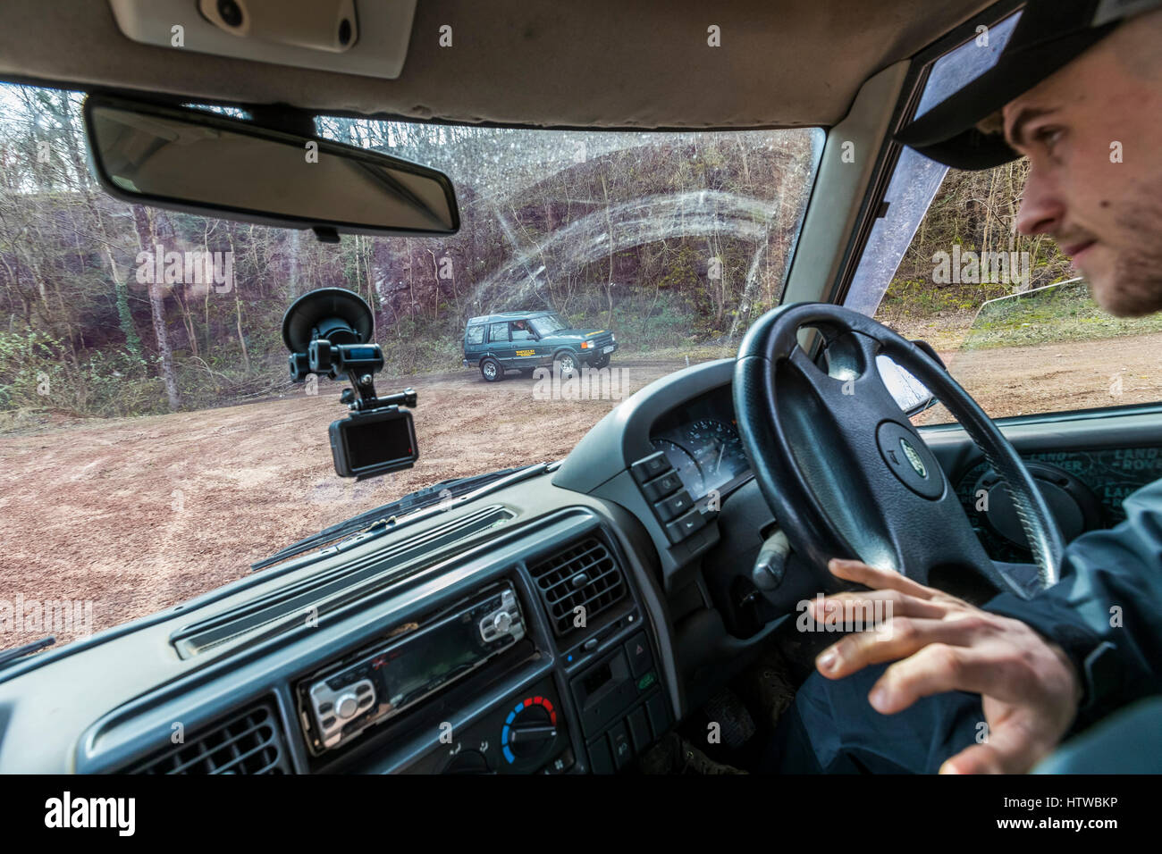 Fabelhafte UK Blogger besuchen Wye Valley und Wald von Dean Tourism Association Mitglieder am schießen DBC, Whitecliff 4 x 4 und Puzzlewood. Stockfoto