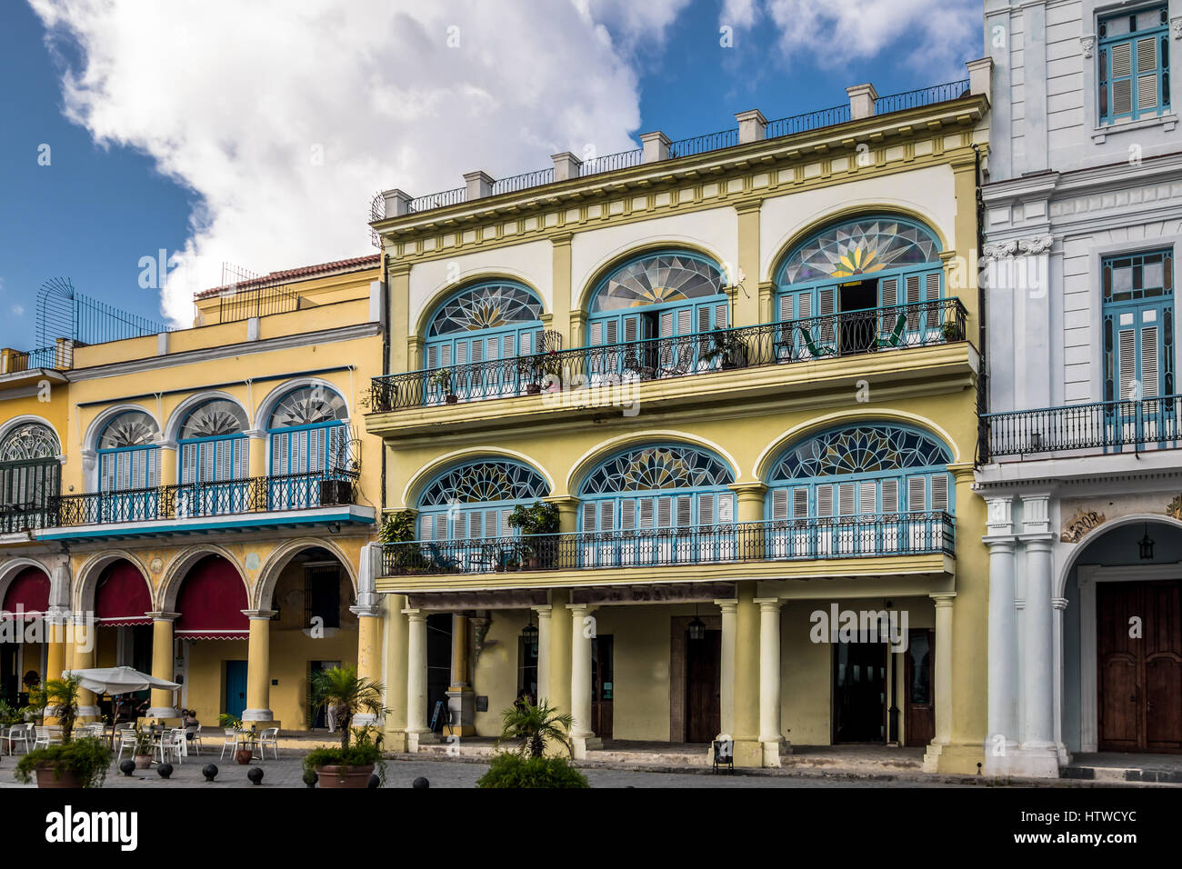 Detail der Plaza Vieja - Havanna, Kuba Stockfoto