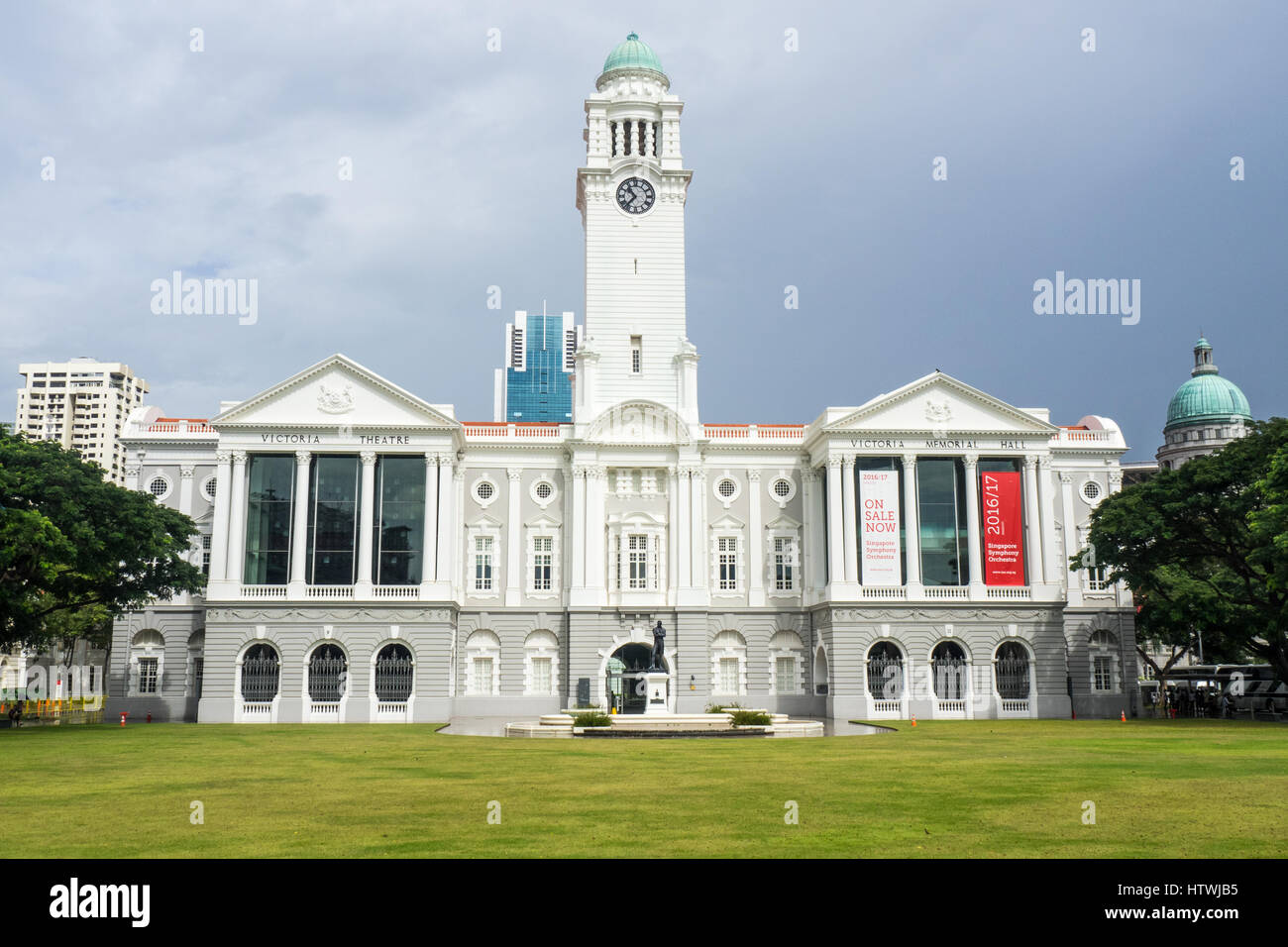 Victoria Theater und Konzerthalle, Singapur. Stockfoto