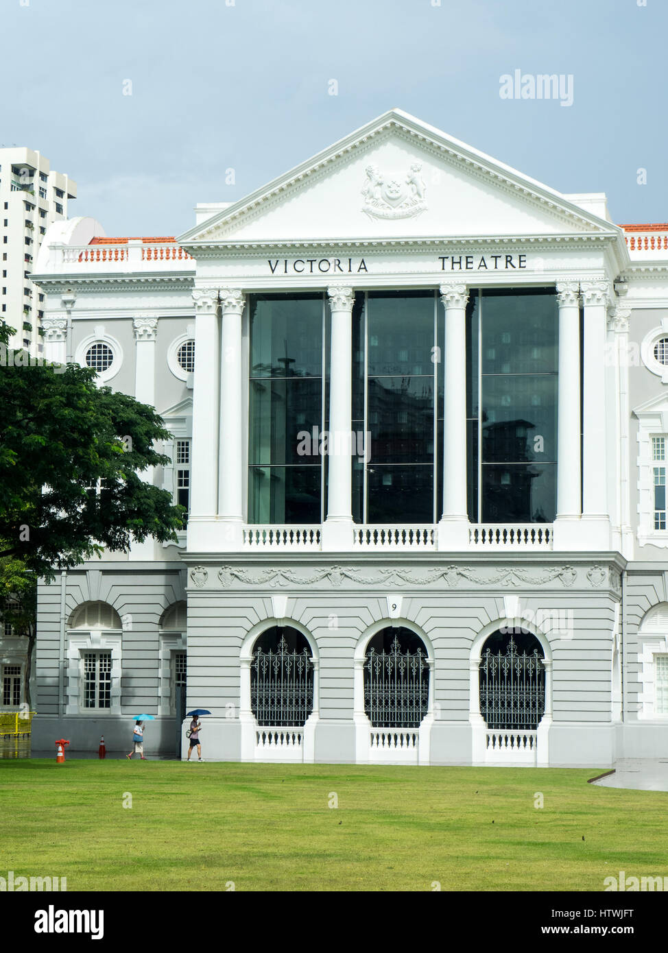 Victoria Theater und Konzerthalle, Singapur. Stockfoto