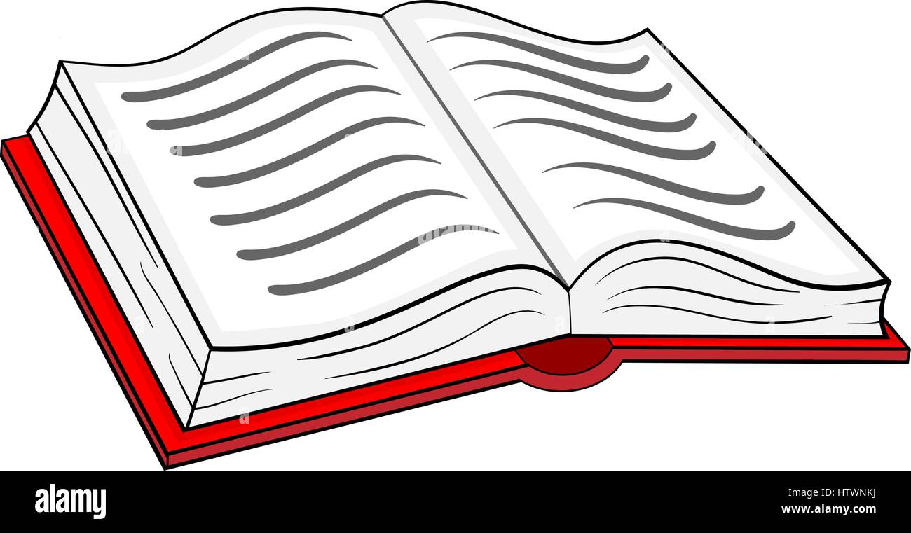 Llustration isoliert Cartoon-Buch. Vektor EPS 8 Stock-Vektorgrafik - Alamy