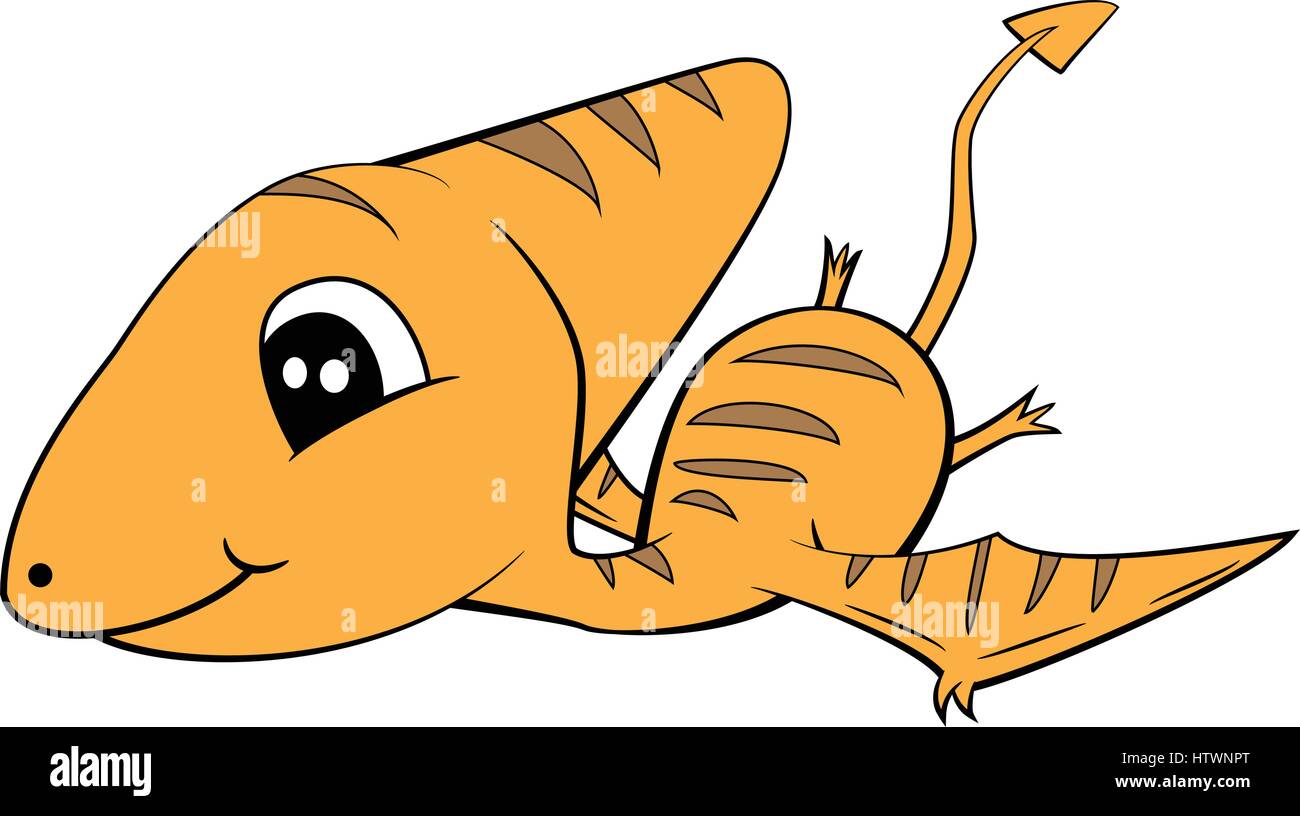 Illustration von niedlichen Cartoon Baby Pterodactyl Dinosaurier. Vektor-EPS8. Stock Vektor