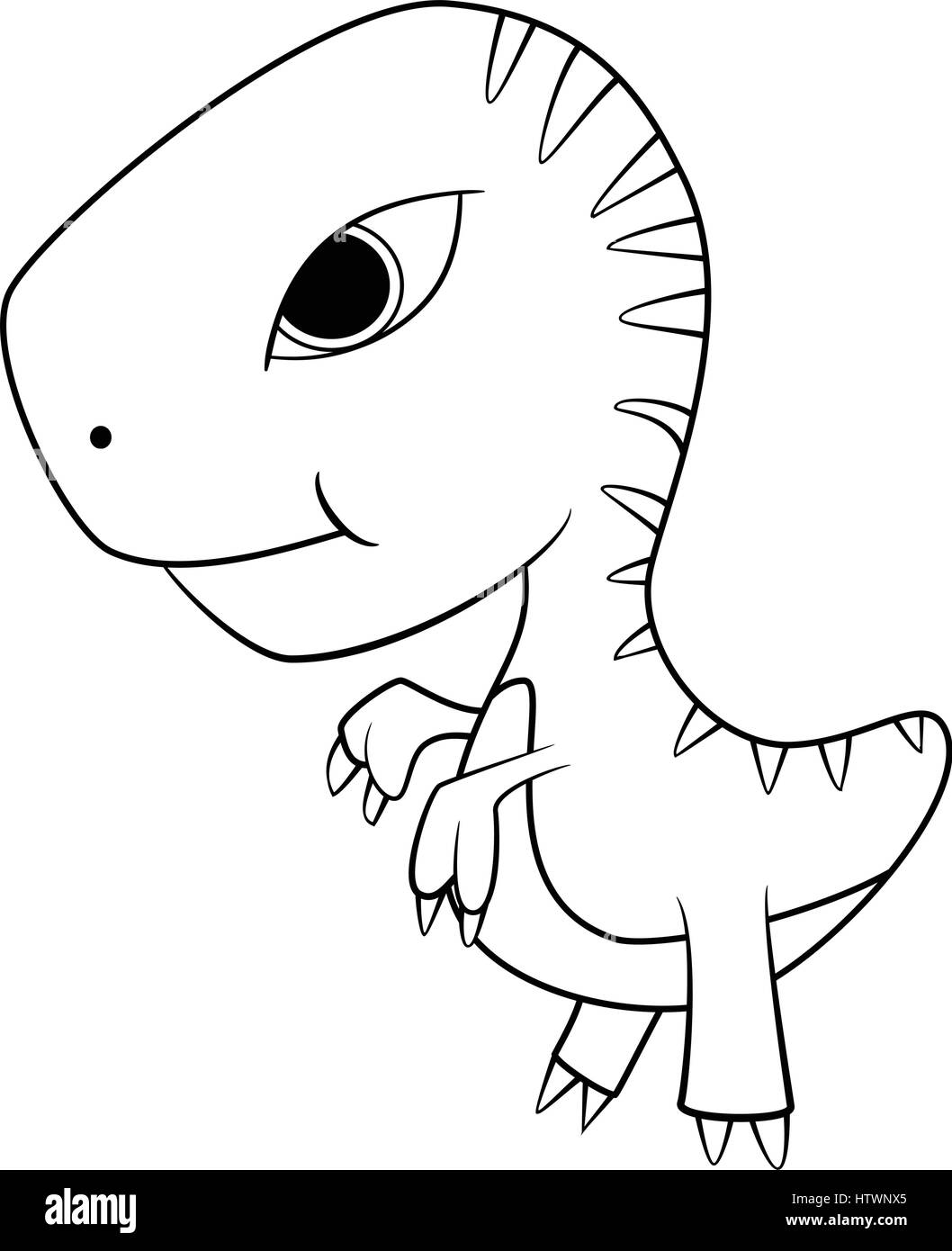 Illustration von niedlichen Cartoon Baby T-Rex Dinosaurier. Vektor EPS 10. Stock Vektor