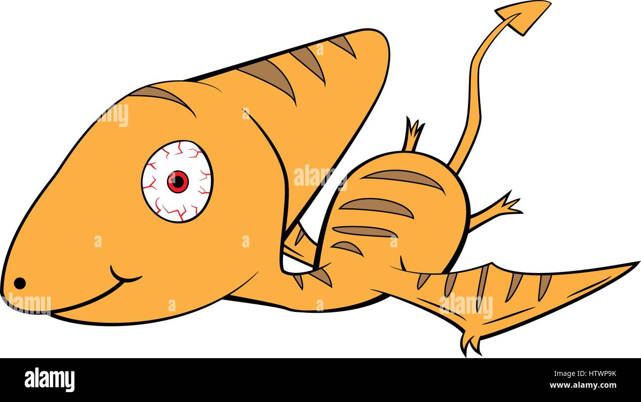 Illustration von niedlichen Cartoon Baby Pterodactyl Dinosaurier. Vektor-EPS8. Stock Vektor