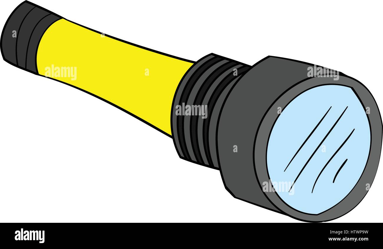 Llustration isoliert Cartoon-Taschenlampe. Vektor EPS 8 Stock-Vektorgrafik  - Alamy