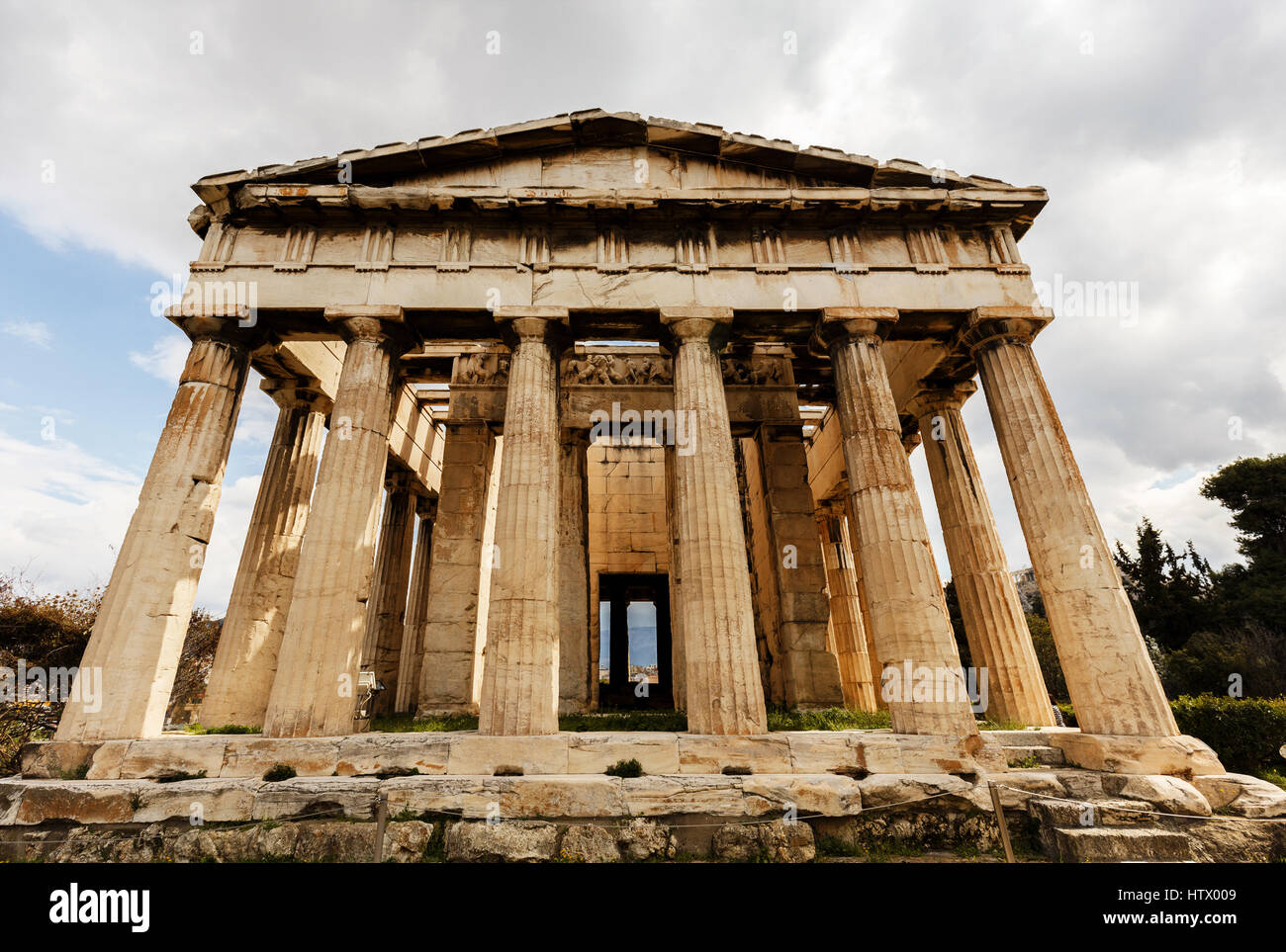 Der Tempel des Hephaistos in Athen Stockfoto