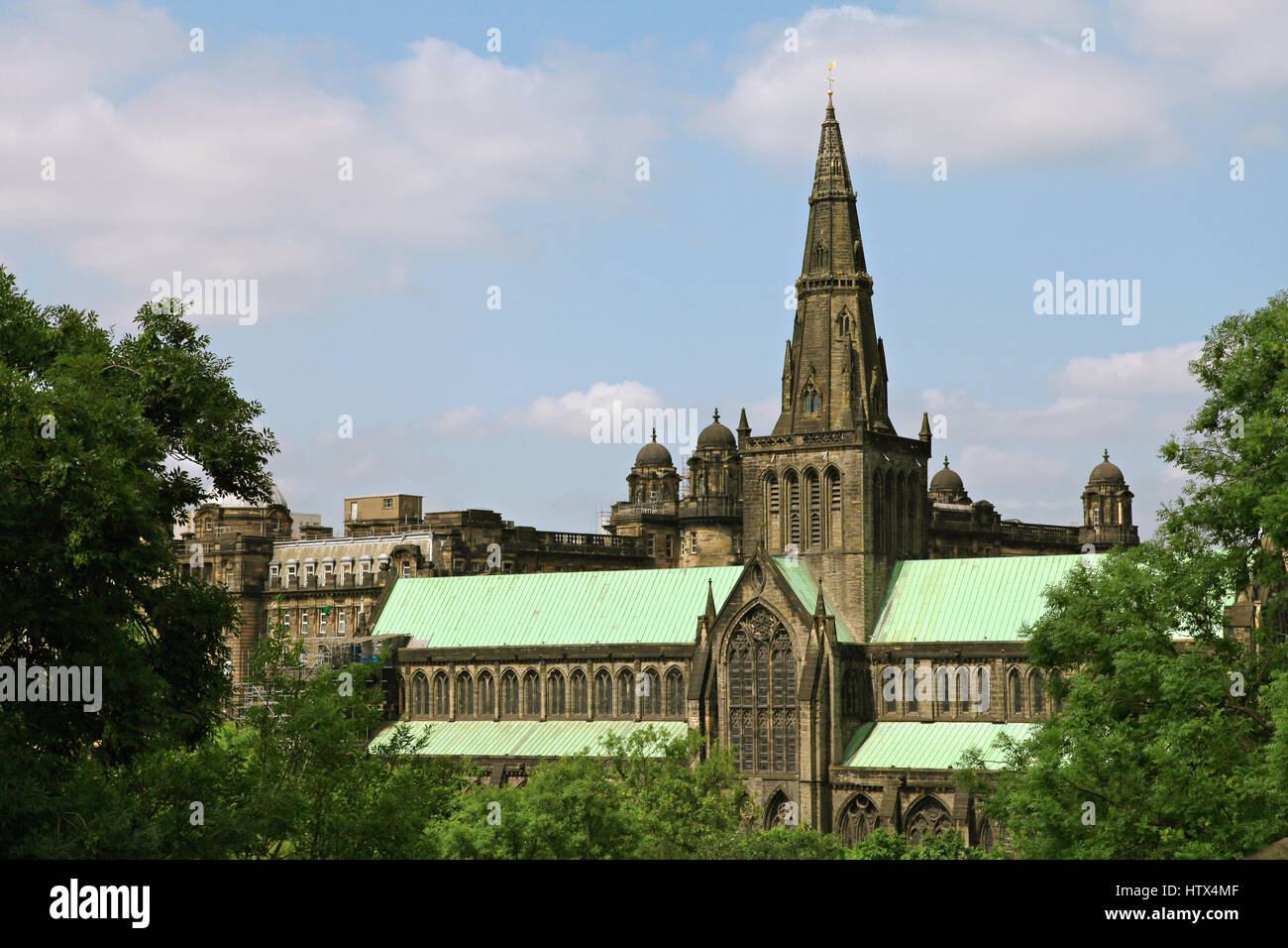 Kathedrale von Glasgow und Necropolis.Scotland. Stockfoto