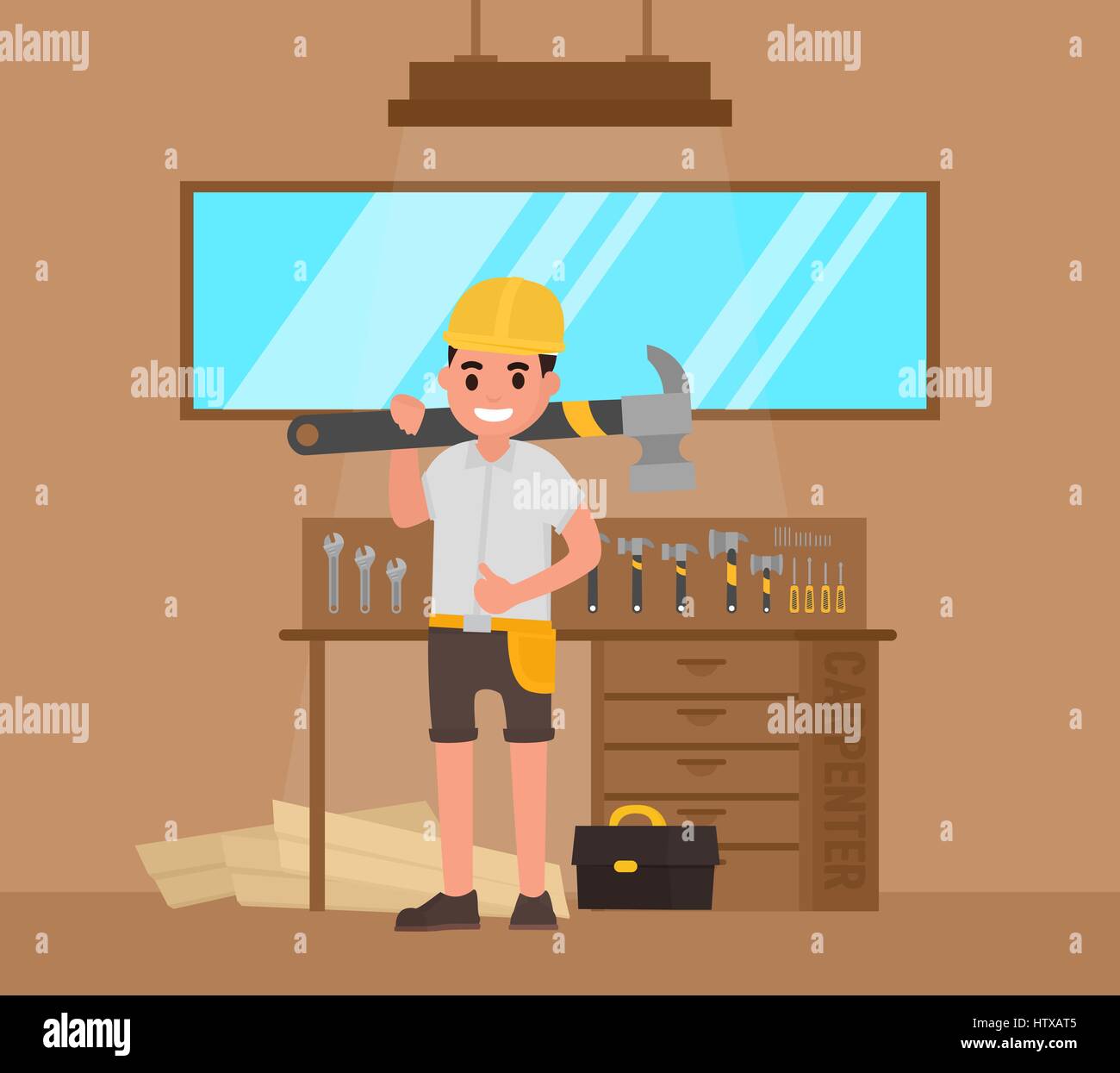 Cartoon Craftsman Tools Stockfotos Und Bilder Kaufen Alamy