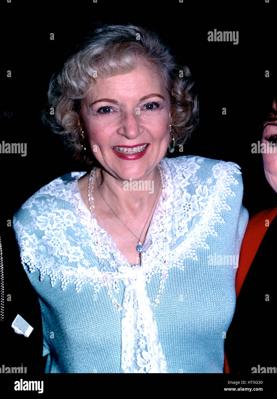 Betty White am Broadway in der Bowl in 1988 abgebildet. Stockfoto