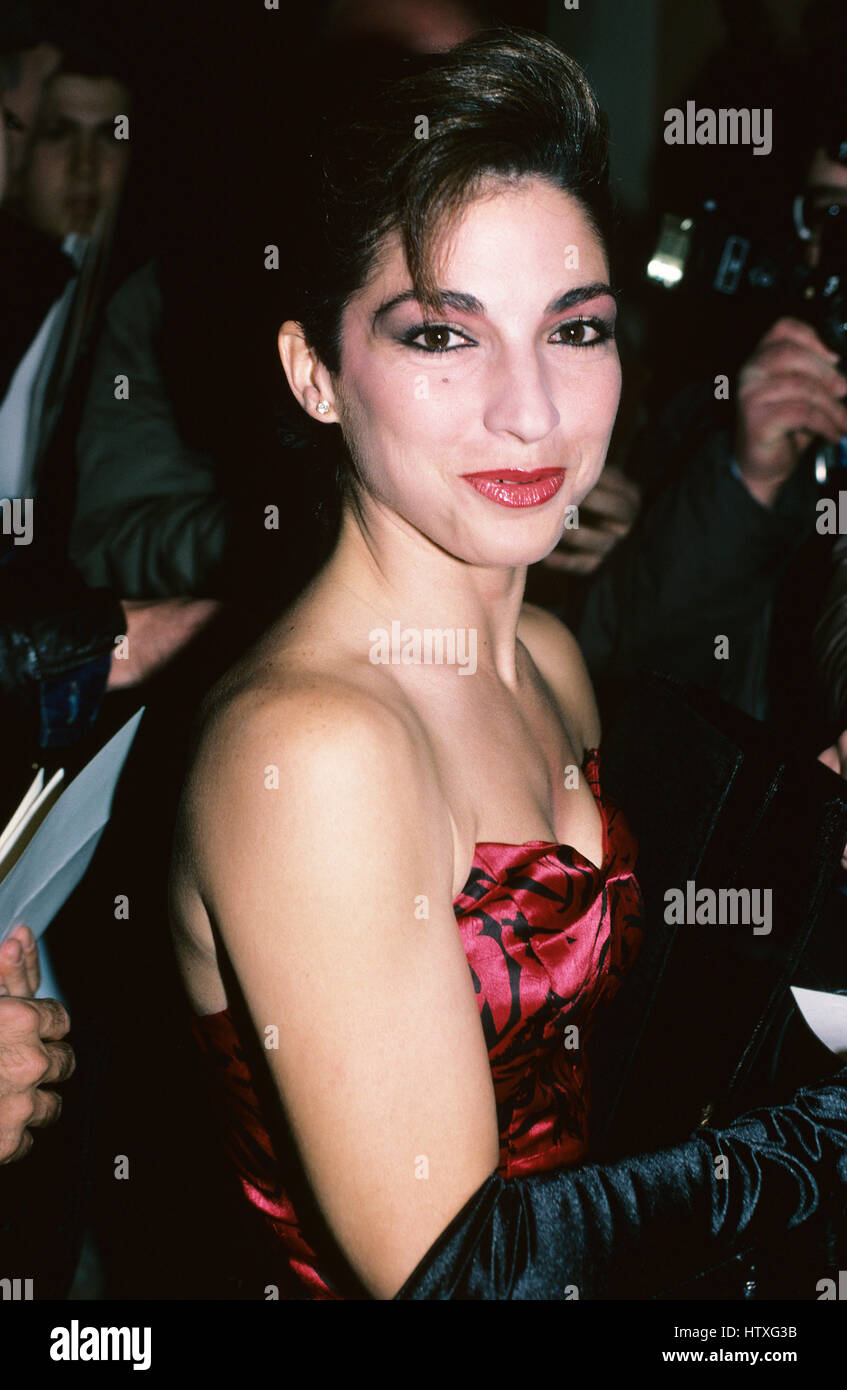 Gloria Estefan abgebildet auf der Miami Sound Machine in New York City im Jahr 1988 Stockfoto