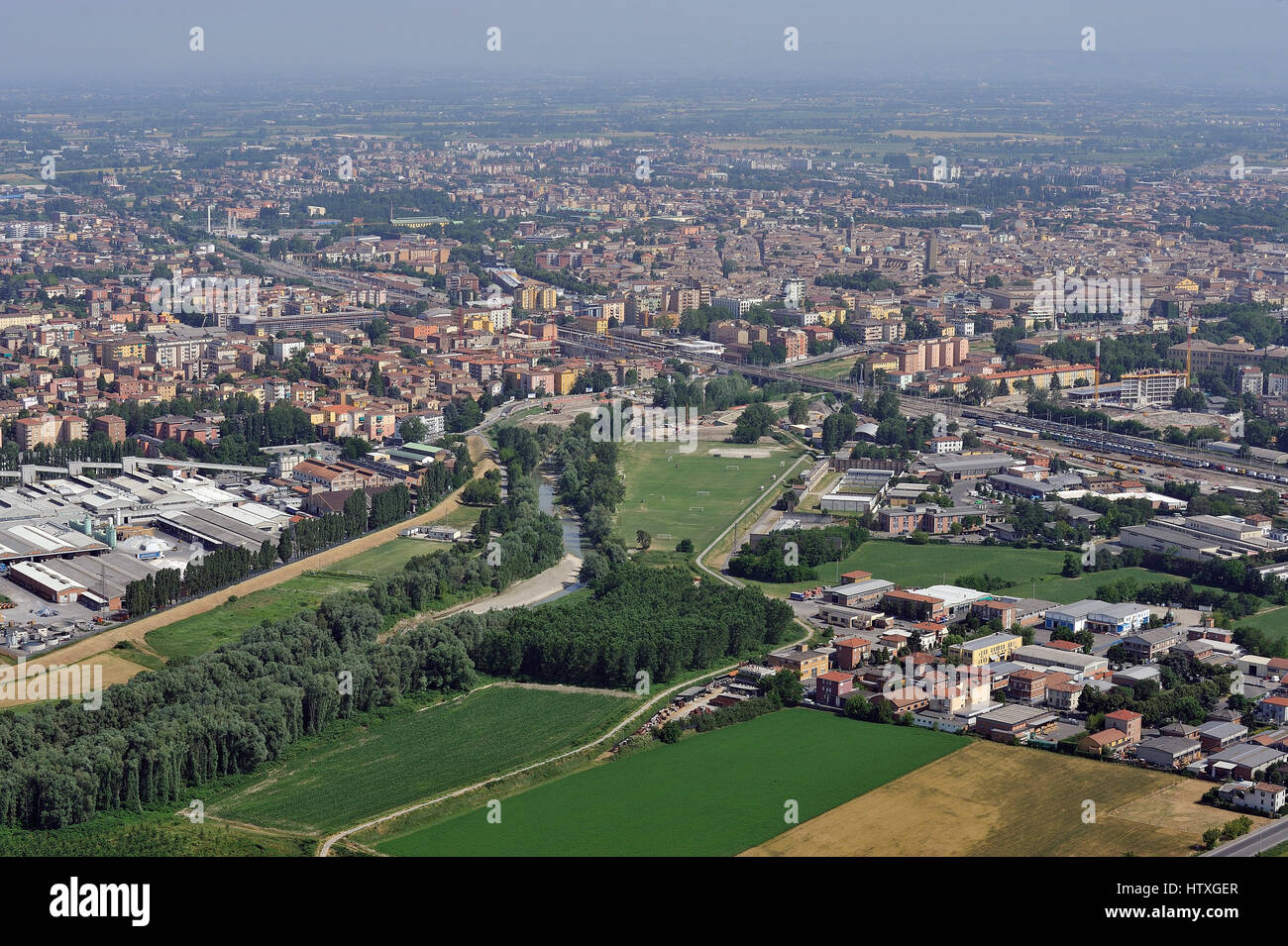 Luftaufnahme von Parma, Italien Stockfoto